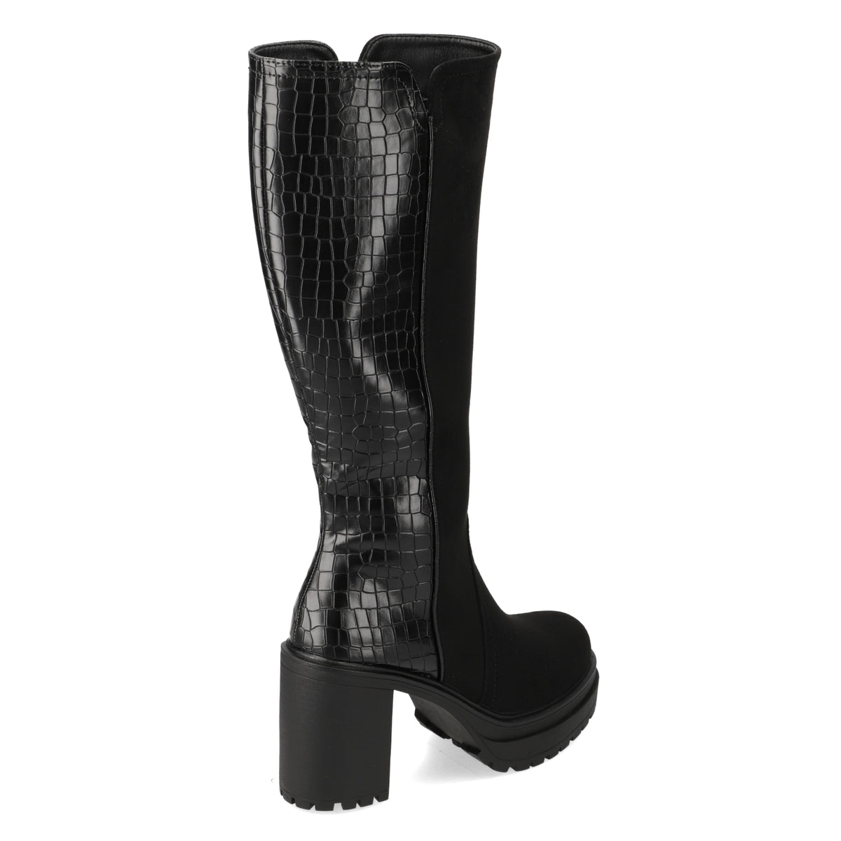 Bota Taco Ancho 10 cm Negro Agua de Coco 35 / Negro