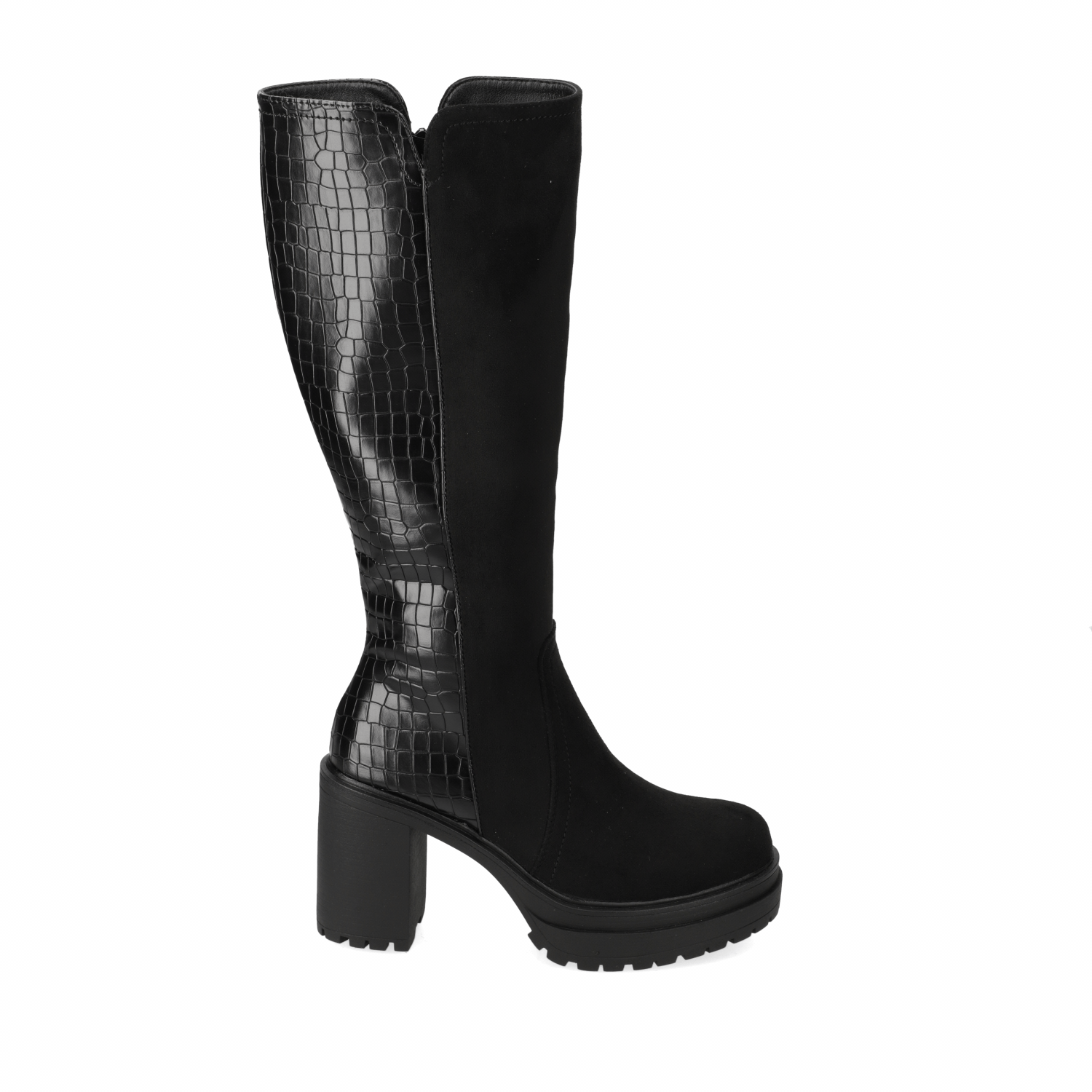 Bota Taco Ancho 10 cm Negro Agua de Coco 35 / Negro