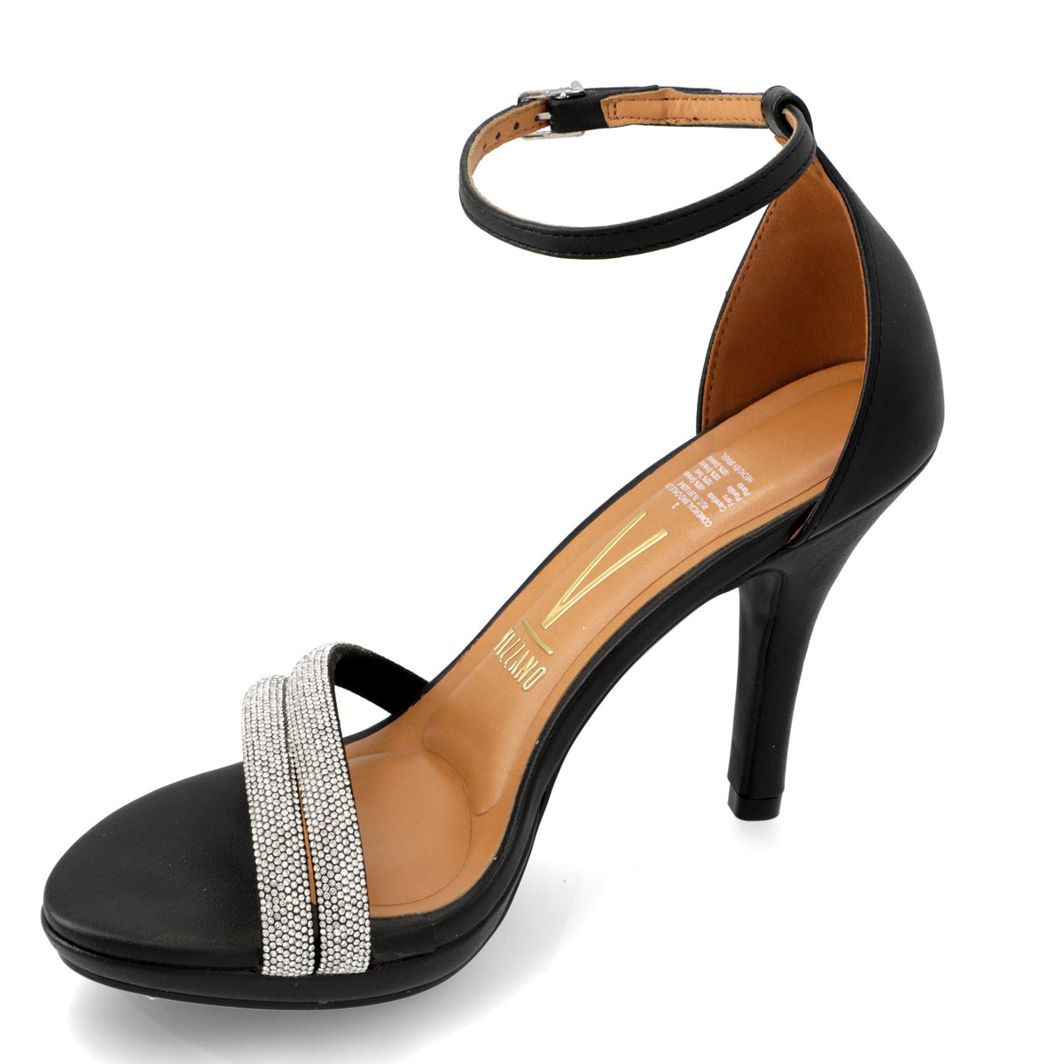Sandalia Taco Aguja Eco Cuero Negra 6210-1037-26580-86141