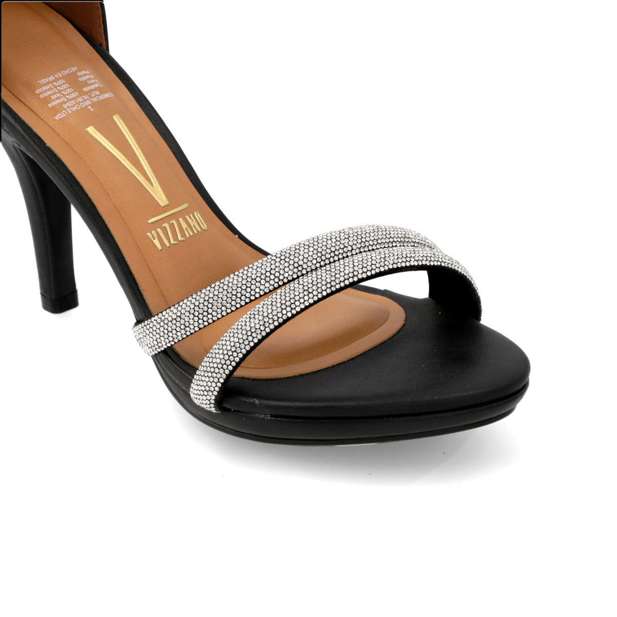 Sandalia Taco Aguja Eco Cuero Negra 6210-1037-26580-86141