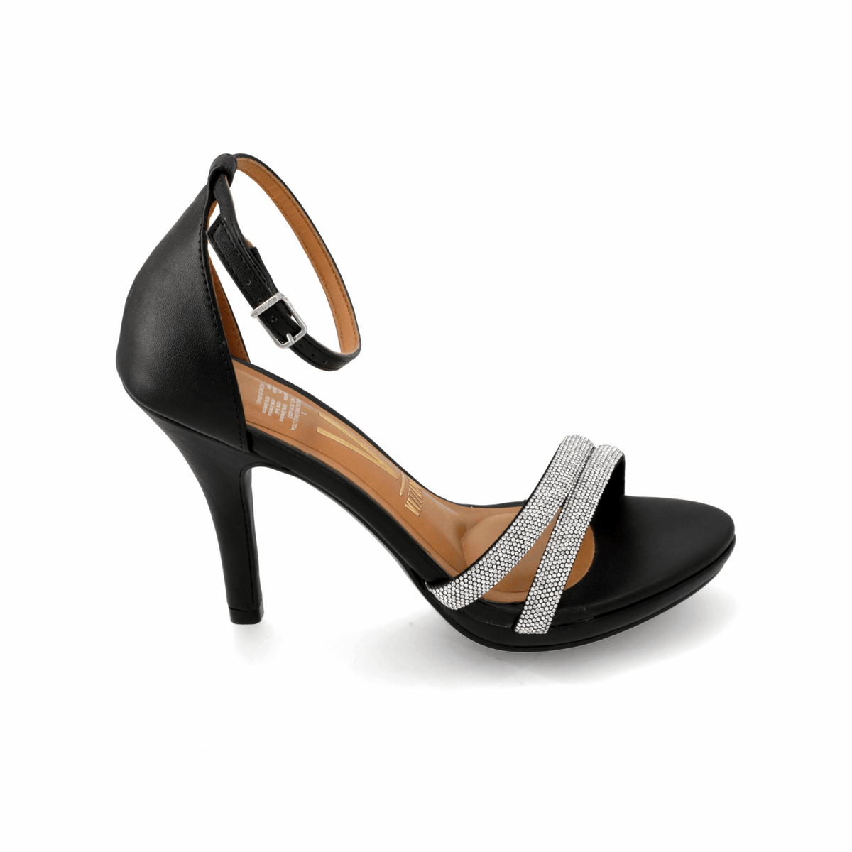 Sandalia Taco Aguja Eco Cuero Negra 6210-1037-26580-86141