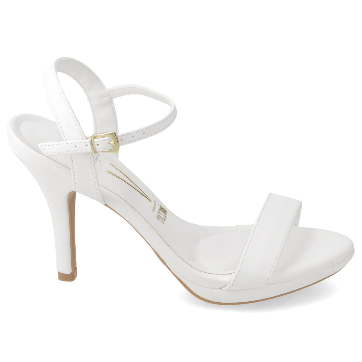 Sandalias de Novia Taco Aguja Blanco Vizzano 35 / Blanco