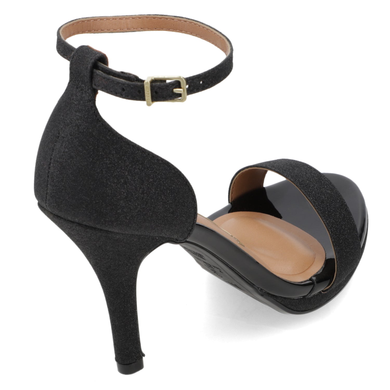 Sandalia Taco Aguja Alto Negro Vizzano Textil Glitter 34 / Negro