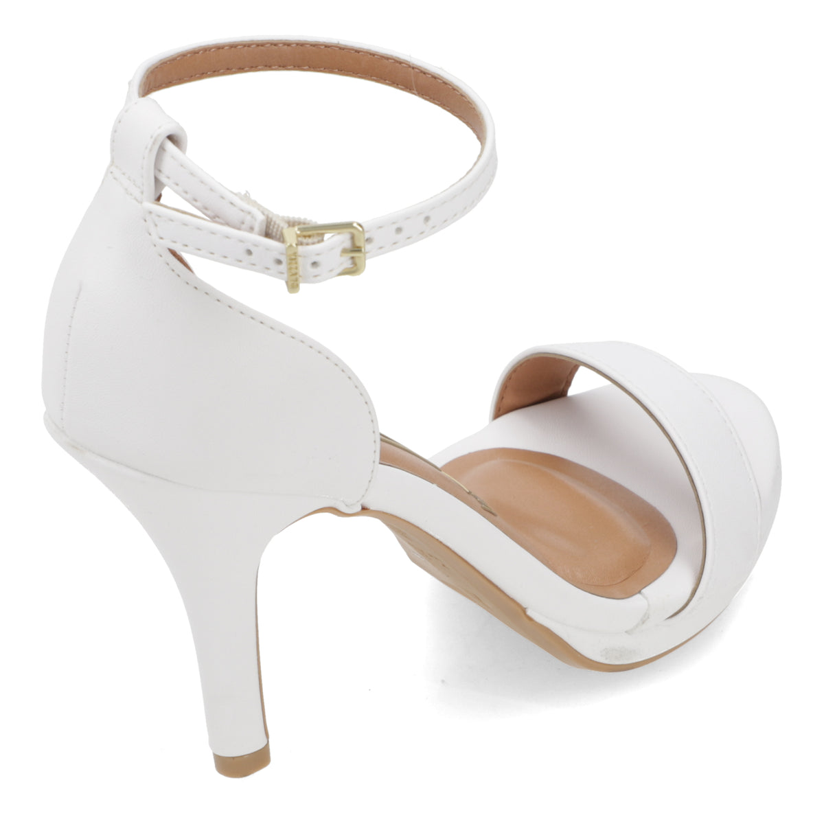 Sandalia Taco Aguja Alto Blanco Vizzano Ecocuero 34 / Blanco