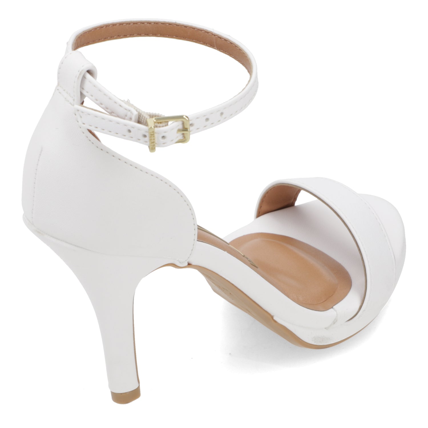 Sandalia Taco Aguja Alto Blanco Vizzano Ecocuero 34 / Blanco