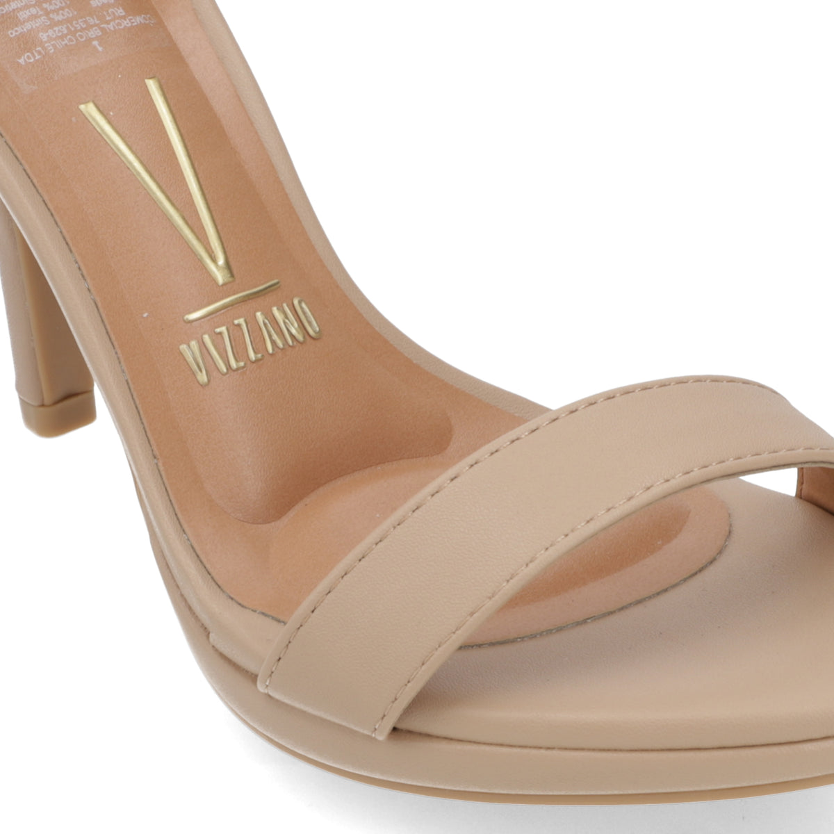 Sandalia Taco Aguja Alto Beige Vizzano Ecocuero 34 / Beige