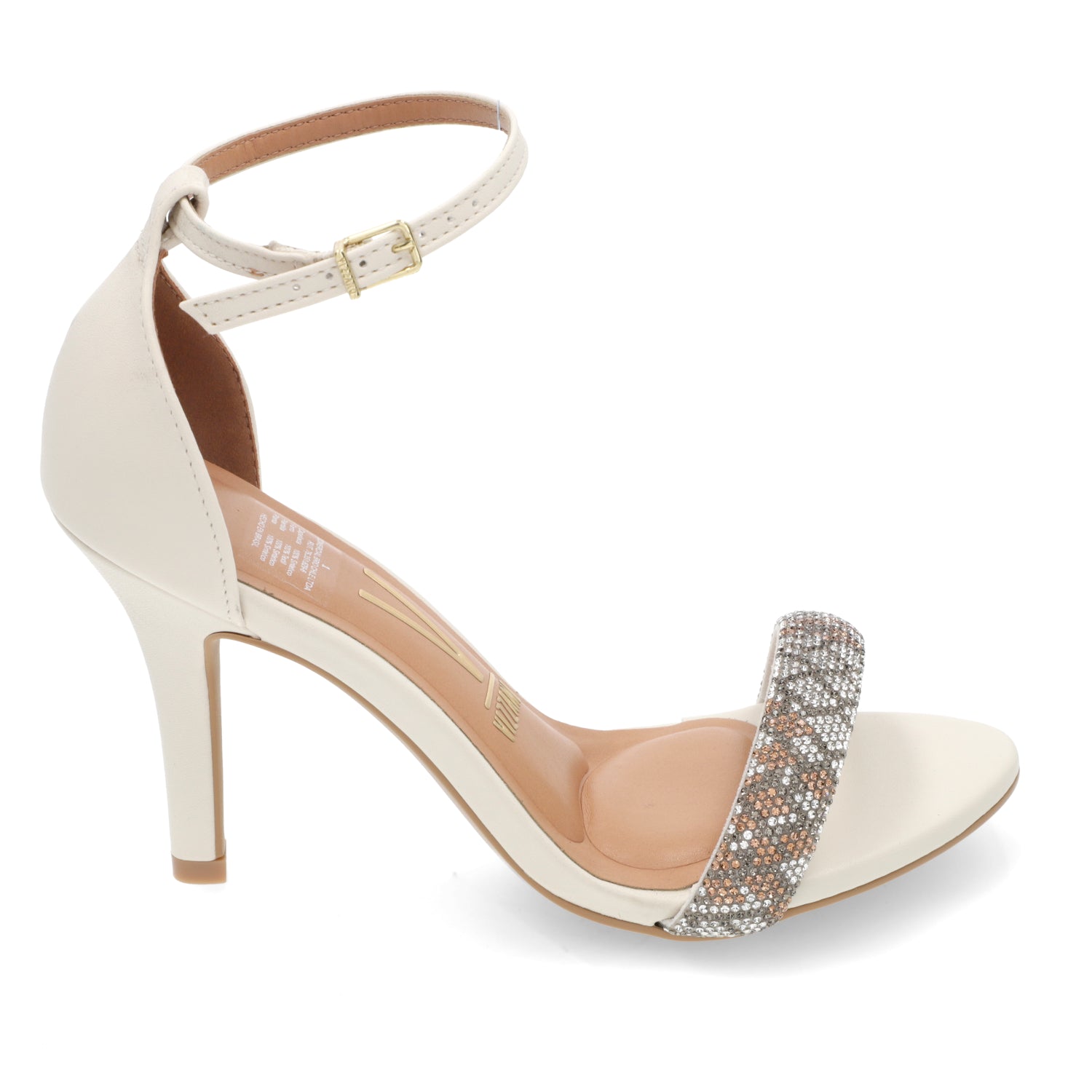 Sandalia Taco Aguja Eco Cuero Blanca 6249-1003-28499-99090