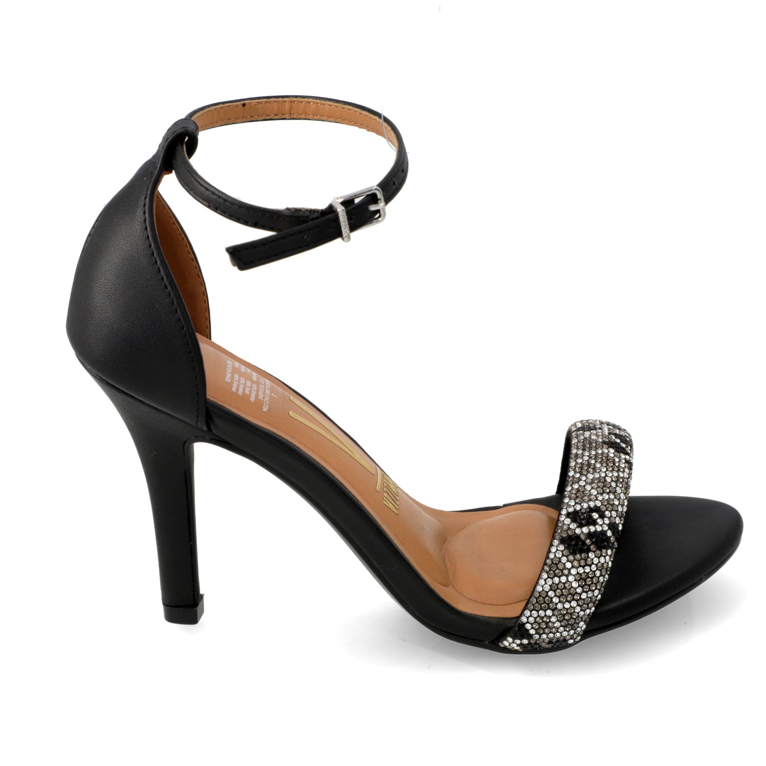 Sandalia Taco Aguja Eco Cuero 35 / Negro
