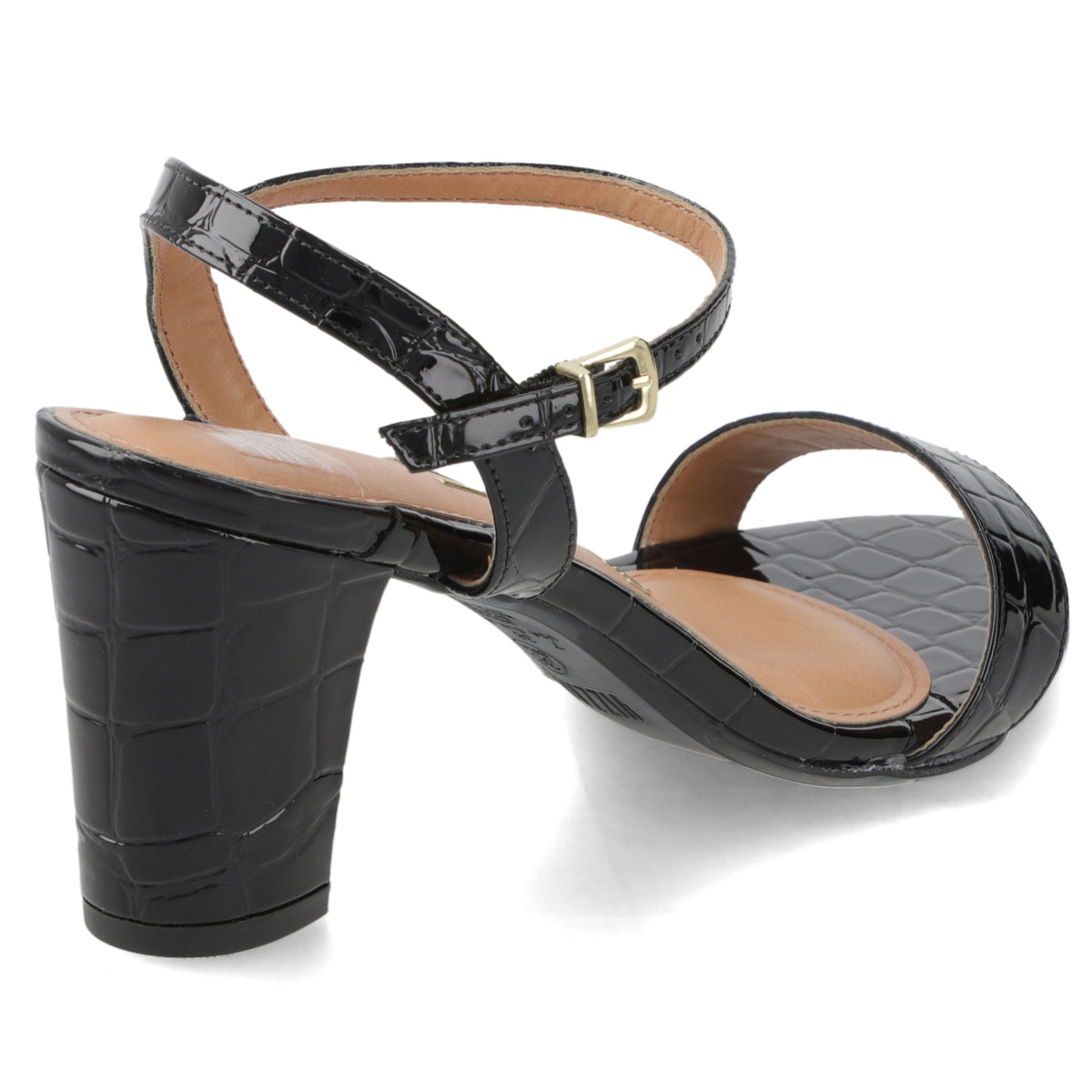 Sandalia Taco Negra Vizzano 35 / Negro