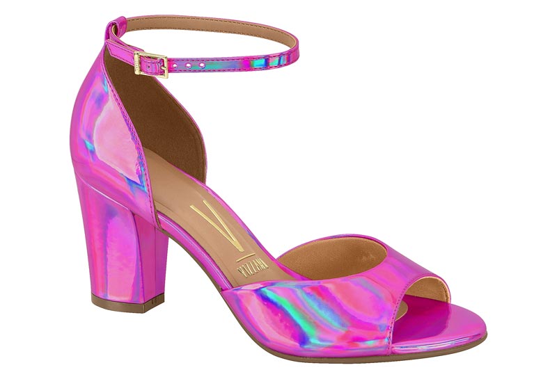 Sandalia Mujer Vizzano Holográfico Púrpura 39 / Fucsia