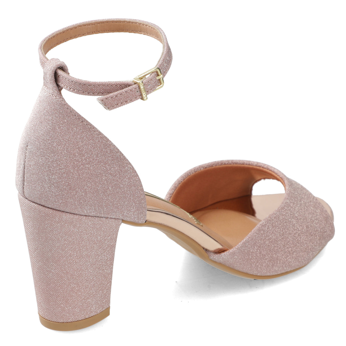 Sandalia Taco Ancho 7 cm Rose Gold Vizzano 35 / Rose Gold