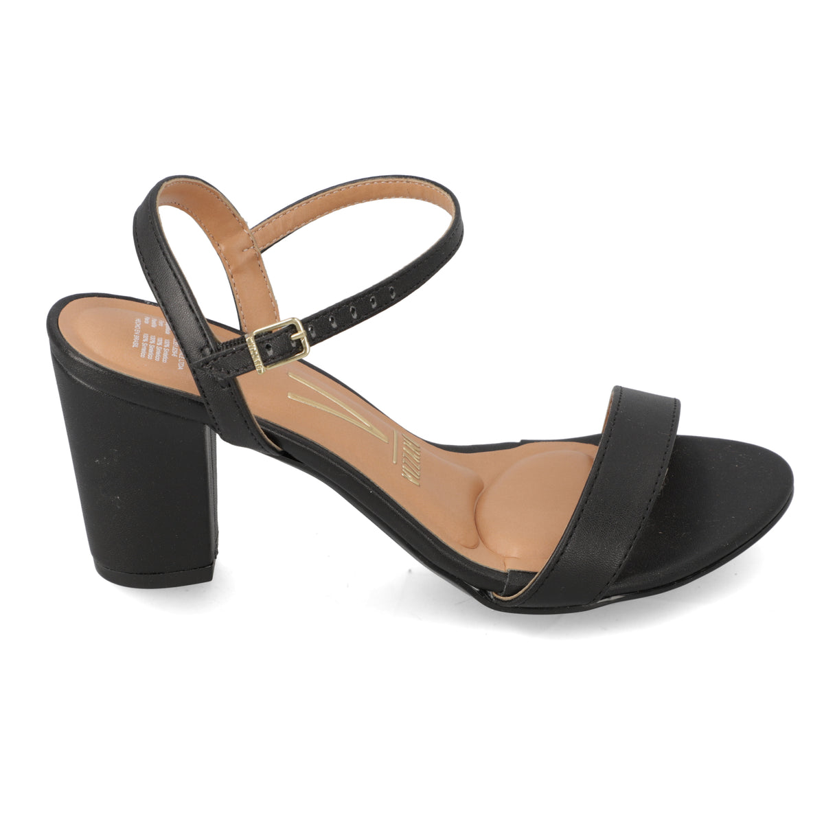 Sandalia Taco Cuadrado Eco Cuero Negro 6262-474-7286-15745