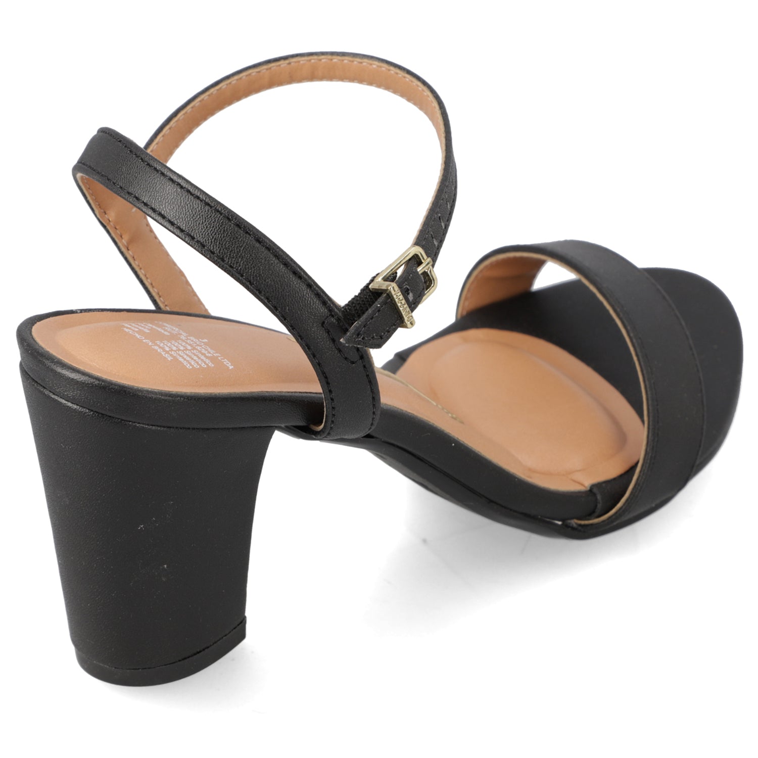 Sandalia Taco Ancho Negro