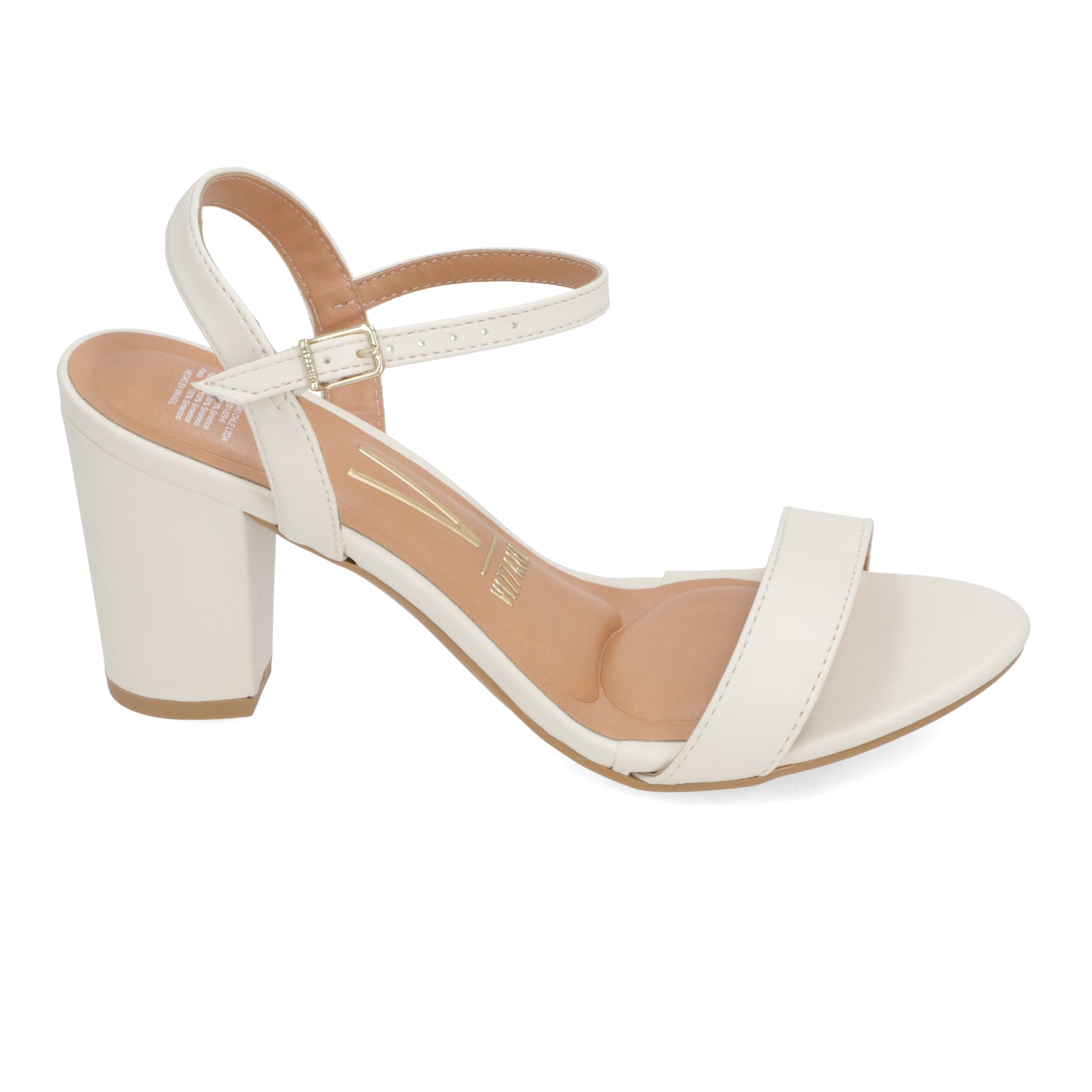 Sandalia Taco Cuadrado Eco Cuero Blanco 6262-474-7286-35312