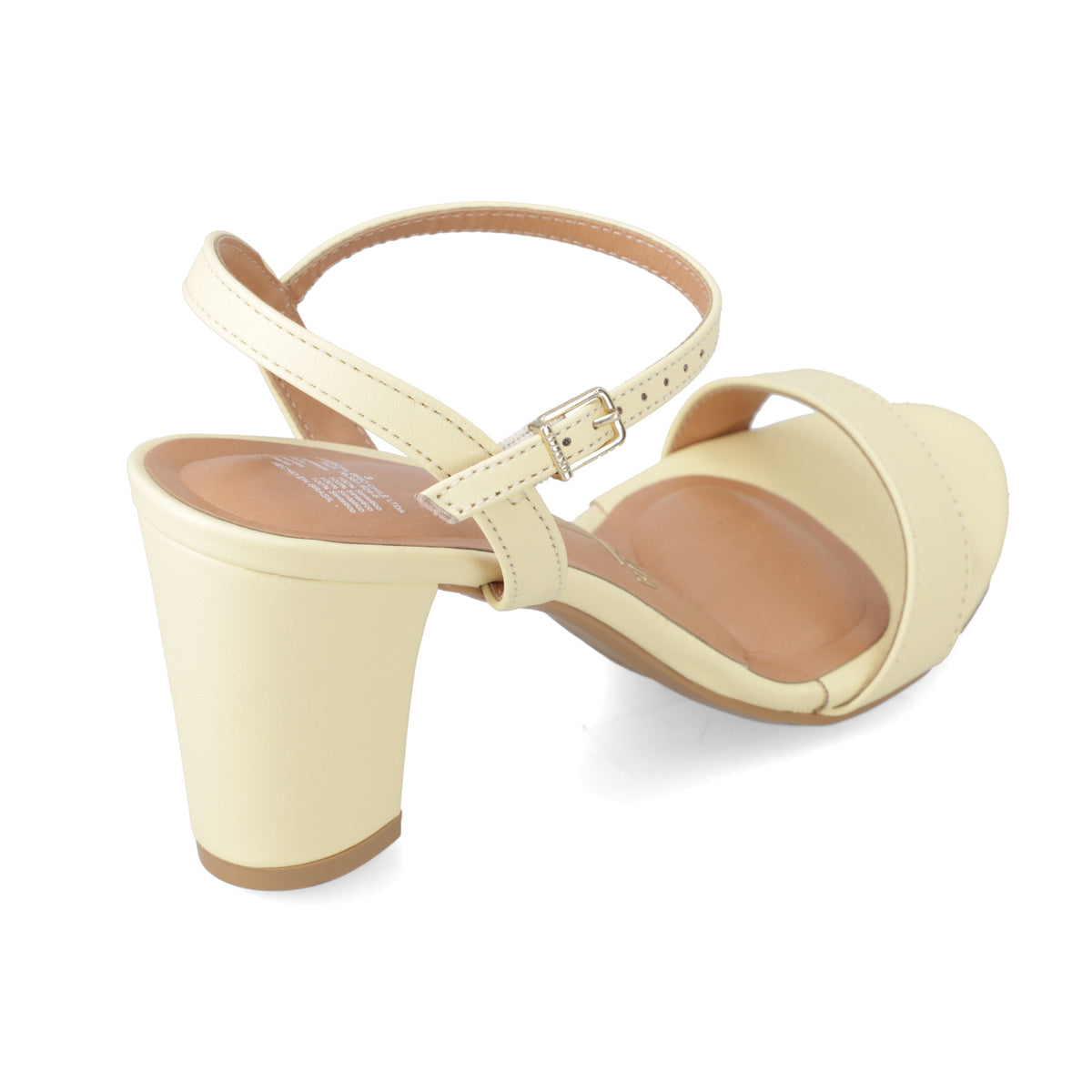 Sandalia Taco Cuadrado Eco Cuero Amarillo 6262-474-7286-83683