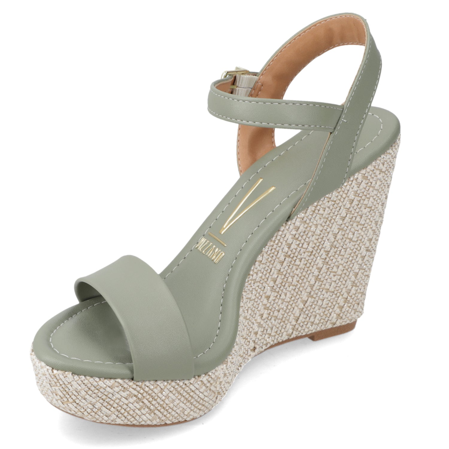 Sandalia Taco Cuña Alto Verde Vizzano