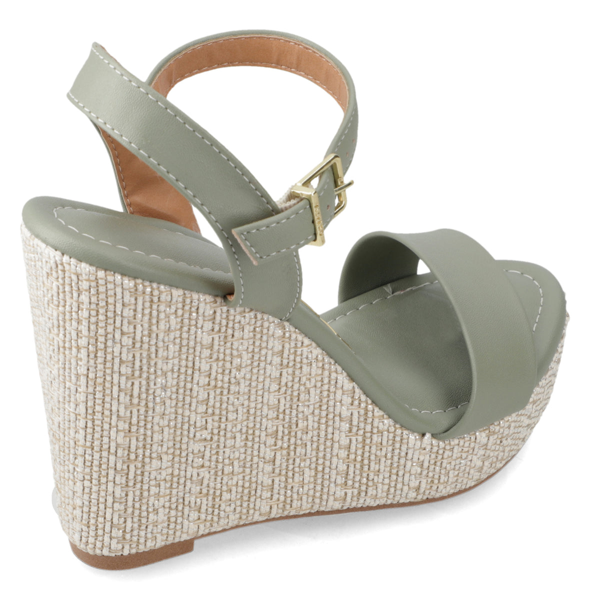 Sandalia Taco Cuña Alto Verde Vizzano