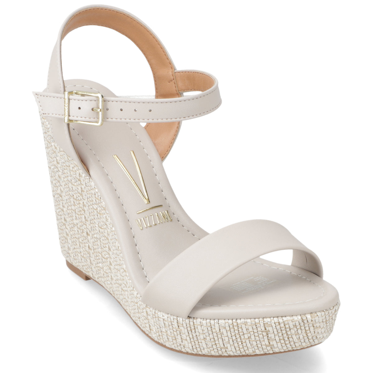 Sandalia Taco Cuña Alto Gris Vizzano