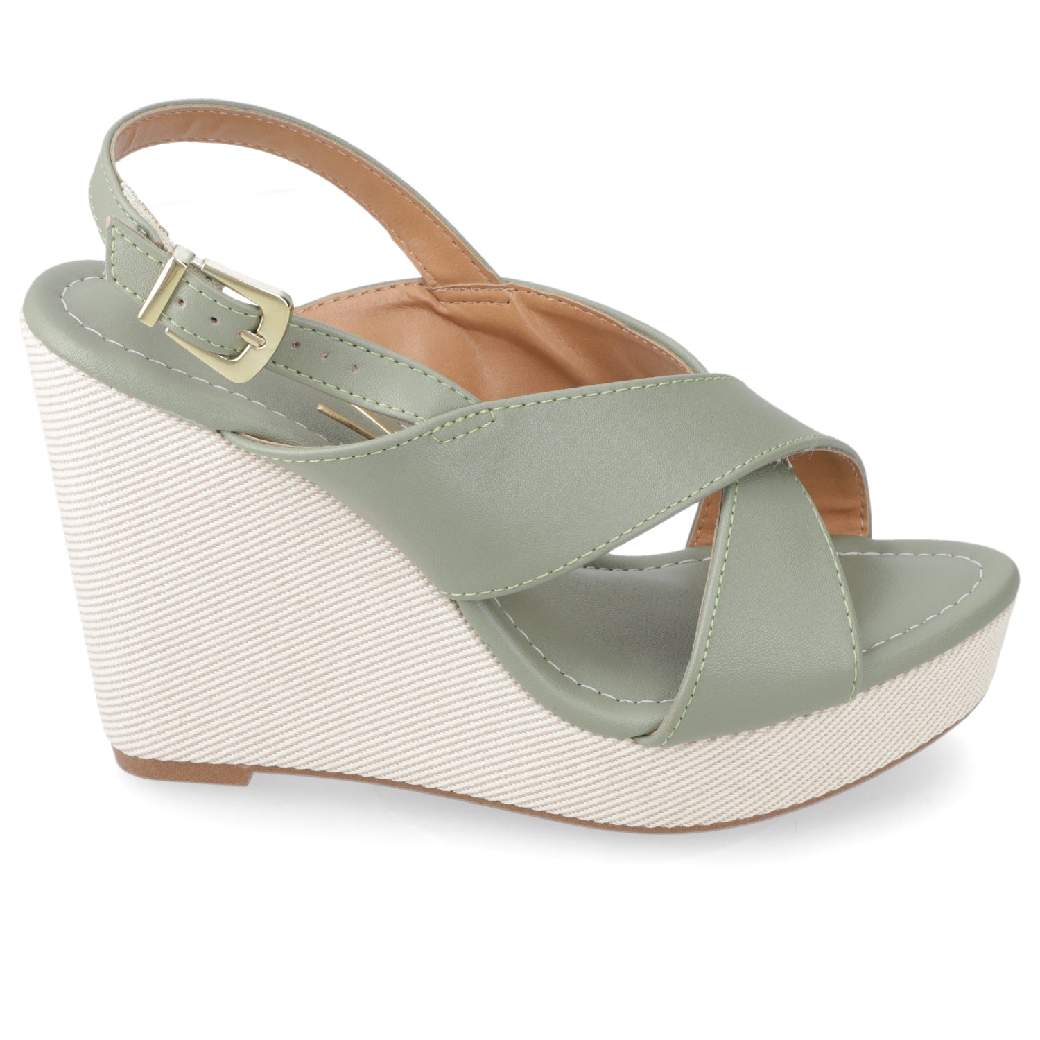 Sandalia Taco Cuña Alto Verde Vizzano