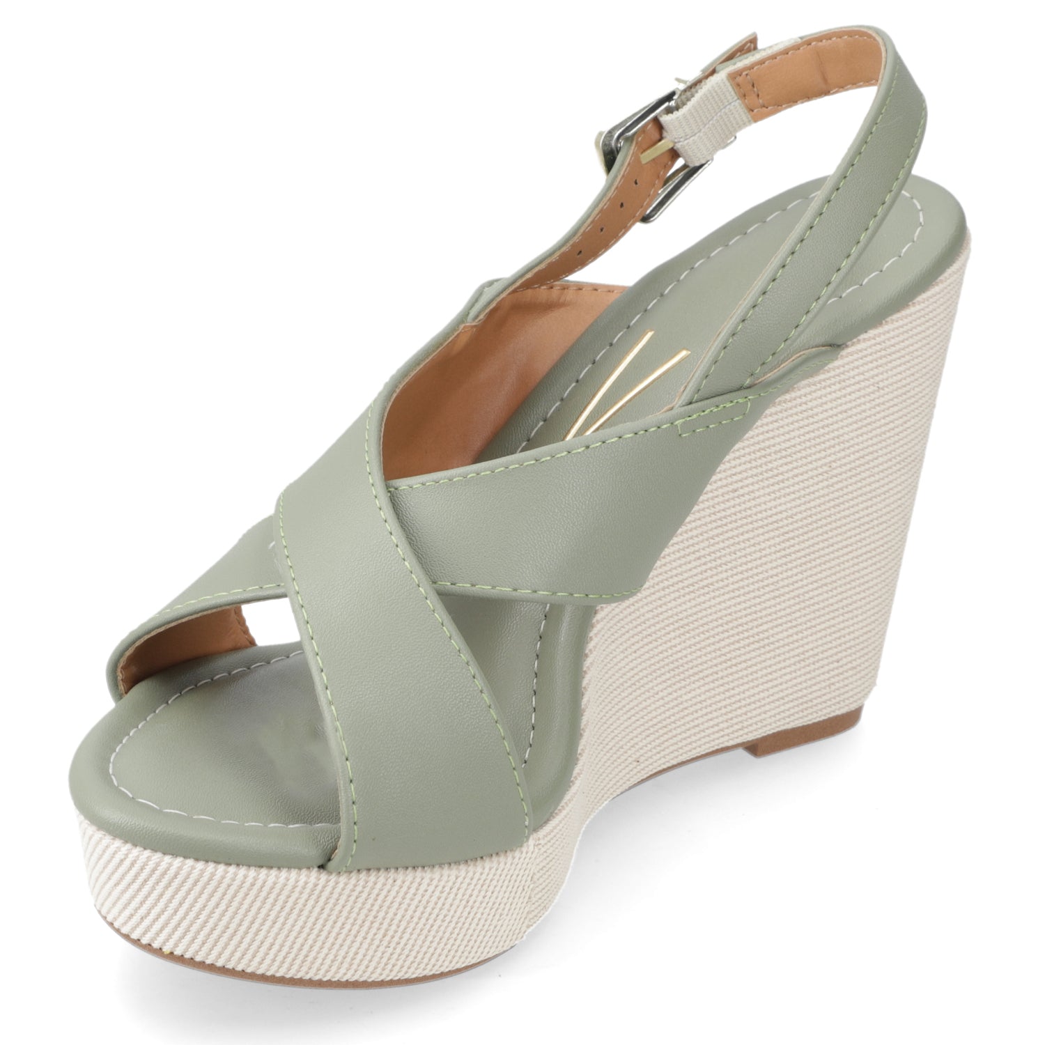 Sandalia Taco Cuña Alto Verde Vizzano