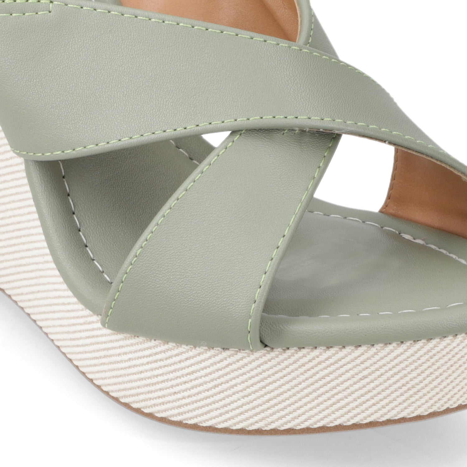 Sandalia Taco Cuña Alto Verde Vizzano