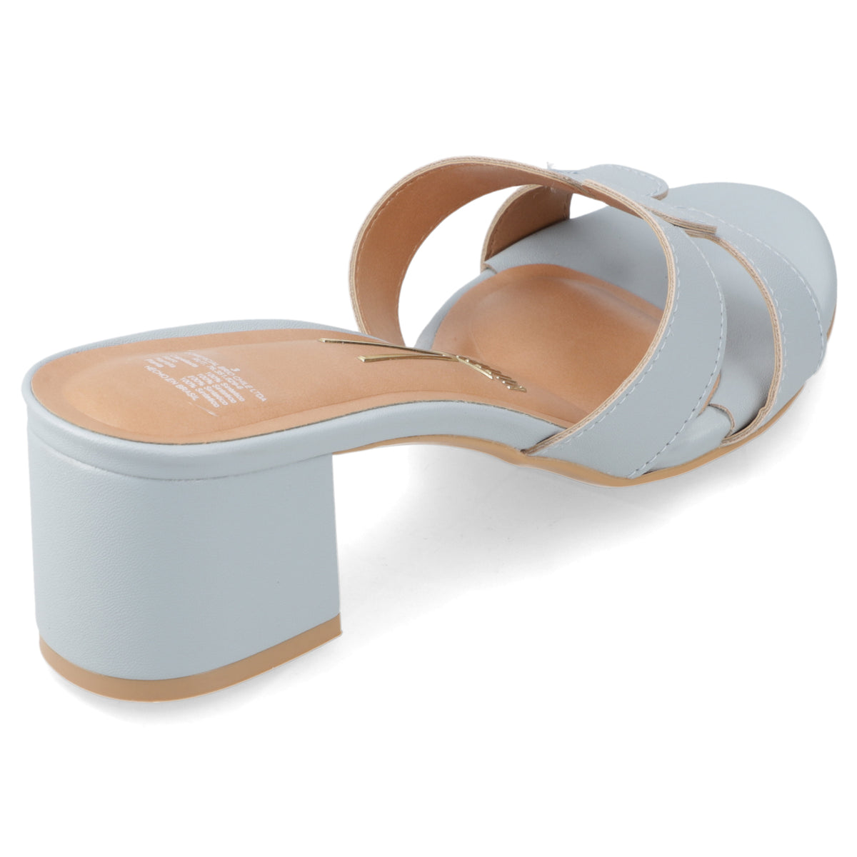 Sandalia Taco Ancho Medio Celeste Vizzano Ecocuero 35 / Celeste