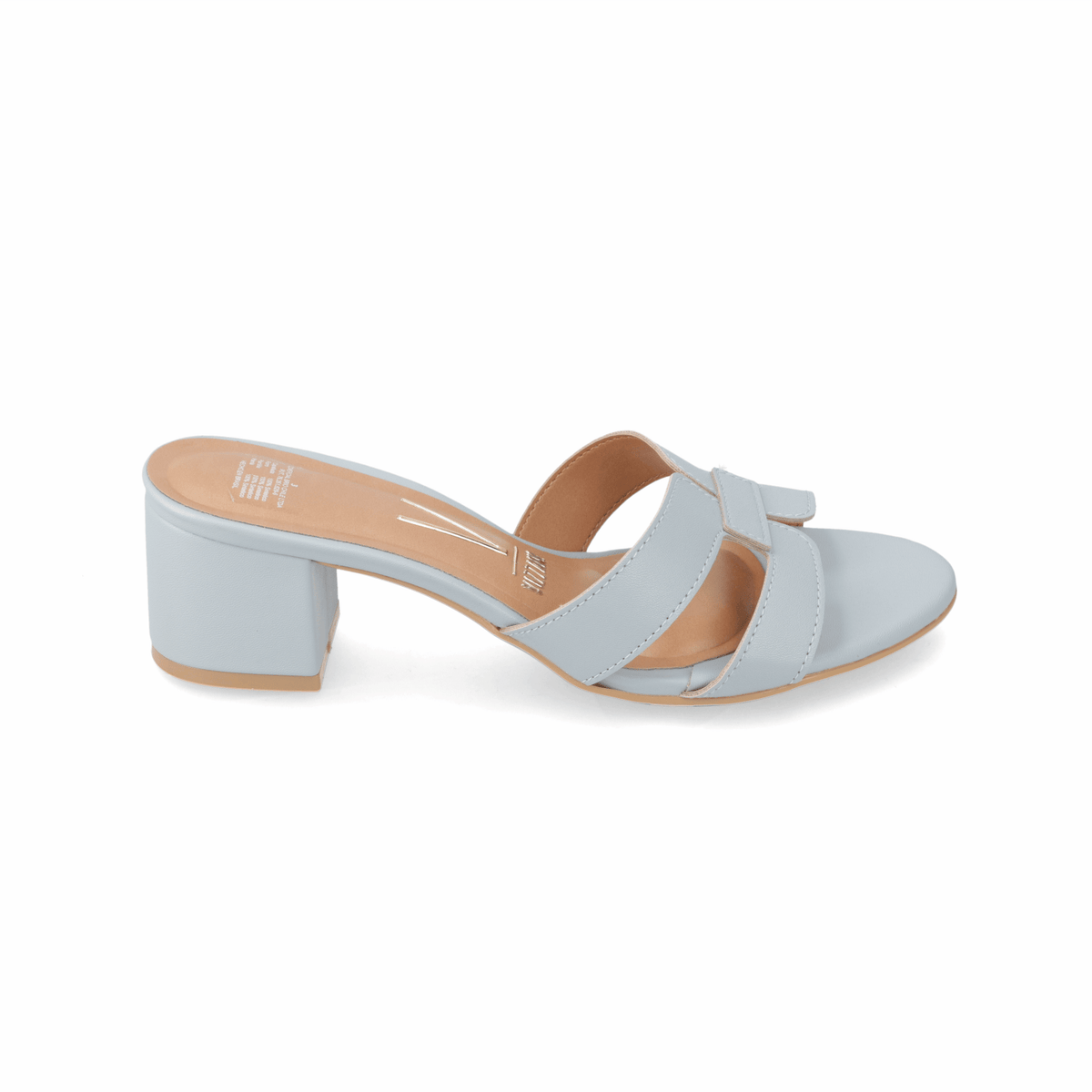 Sandalia Taco Ancho Medio Celeste Vizzano Ecocuero 35 / Celeste