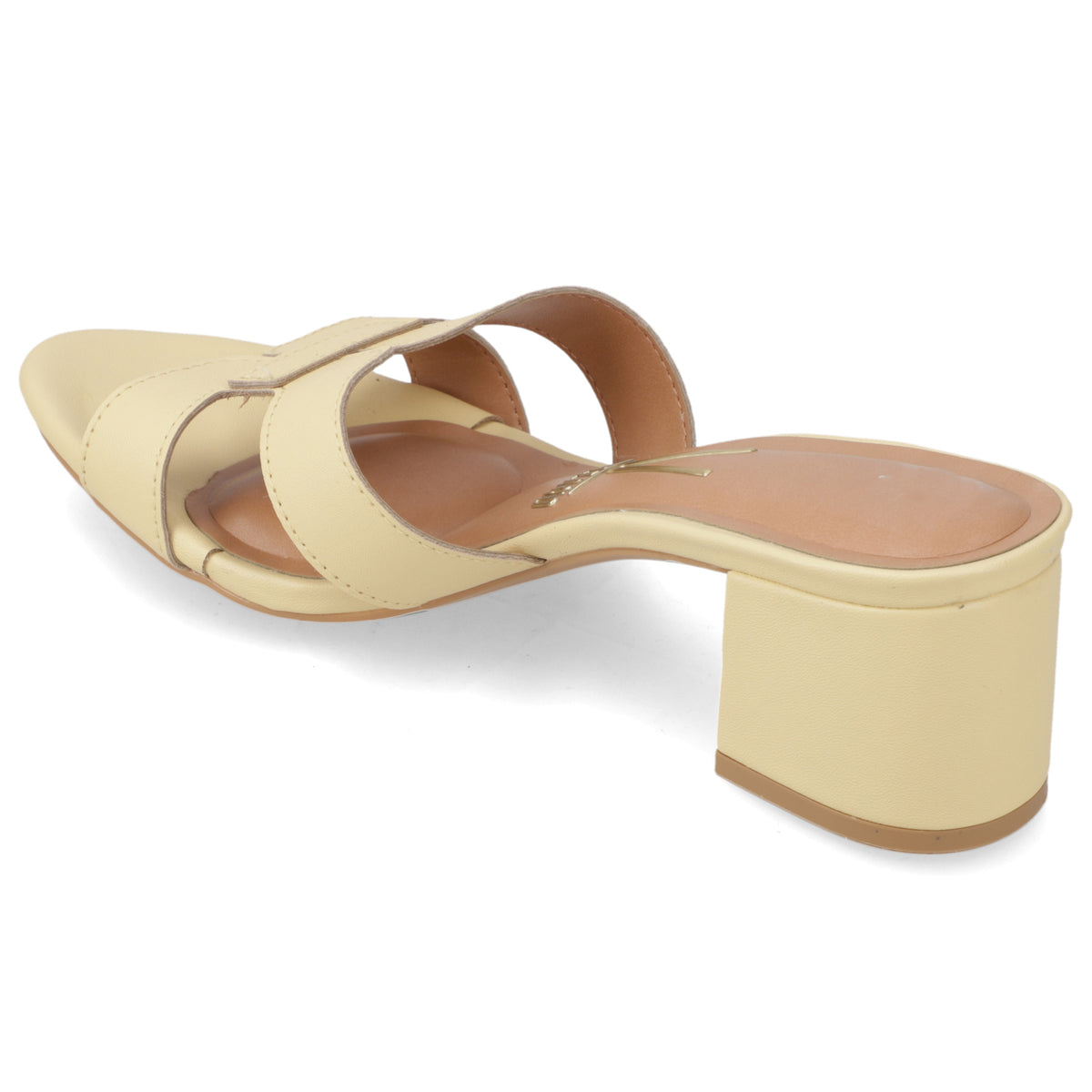Sandalia Taco Ancho Medio Amarillo Vizzano Ecocuero 35 / Amarillo
