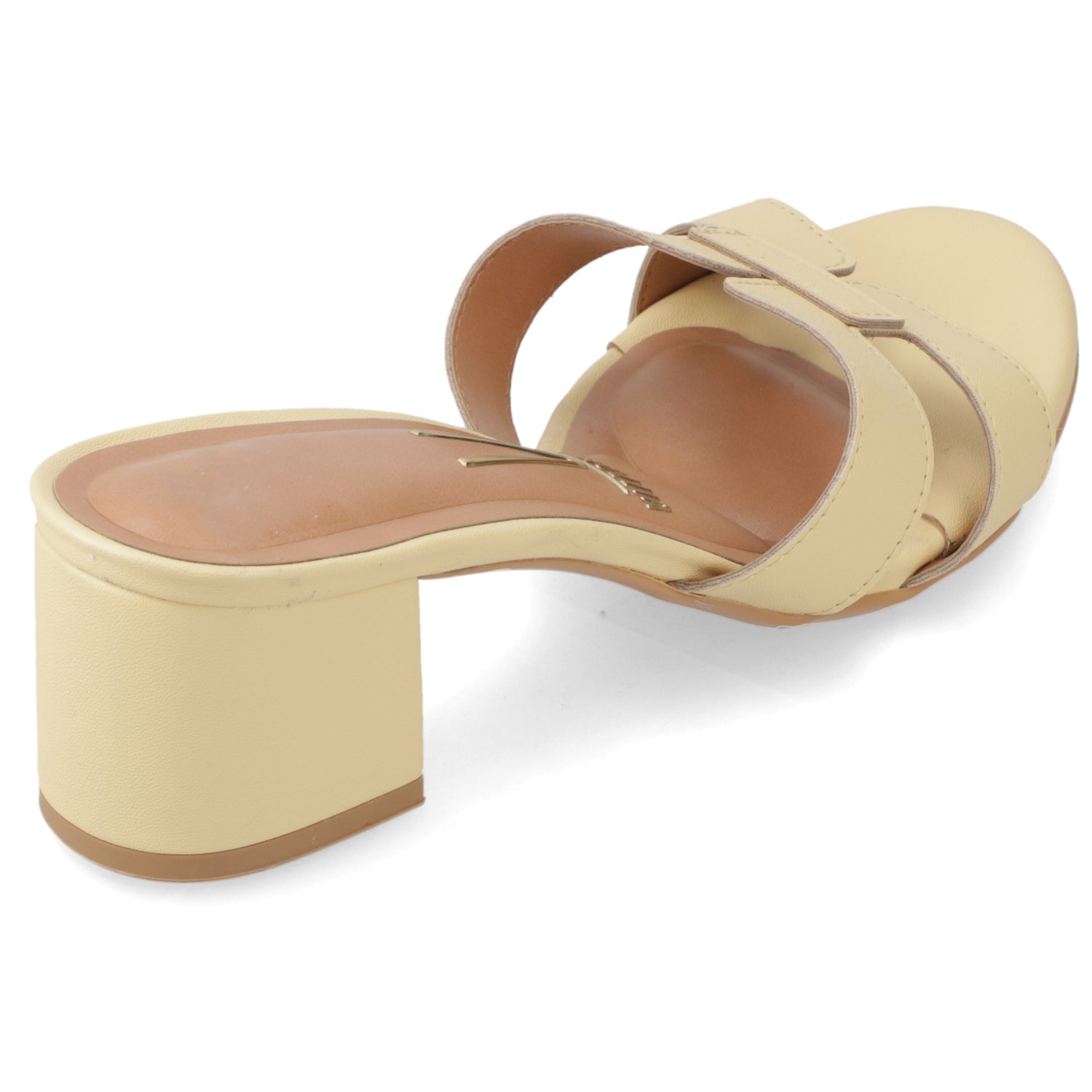 Sandalia Taco Ancho Medio Amarillo Vizzano Ecocuero 35 / Amarillo