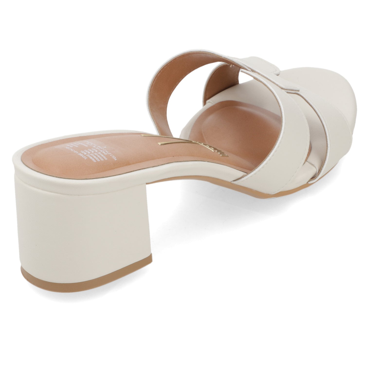 Sandalia Taco Ancho Medio Blanco OFF Vizzano Ecocuero 35 / Blanco OFF