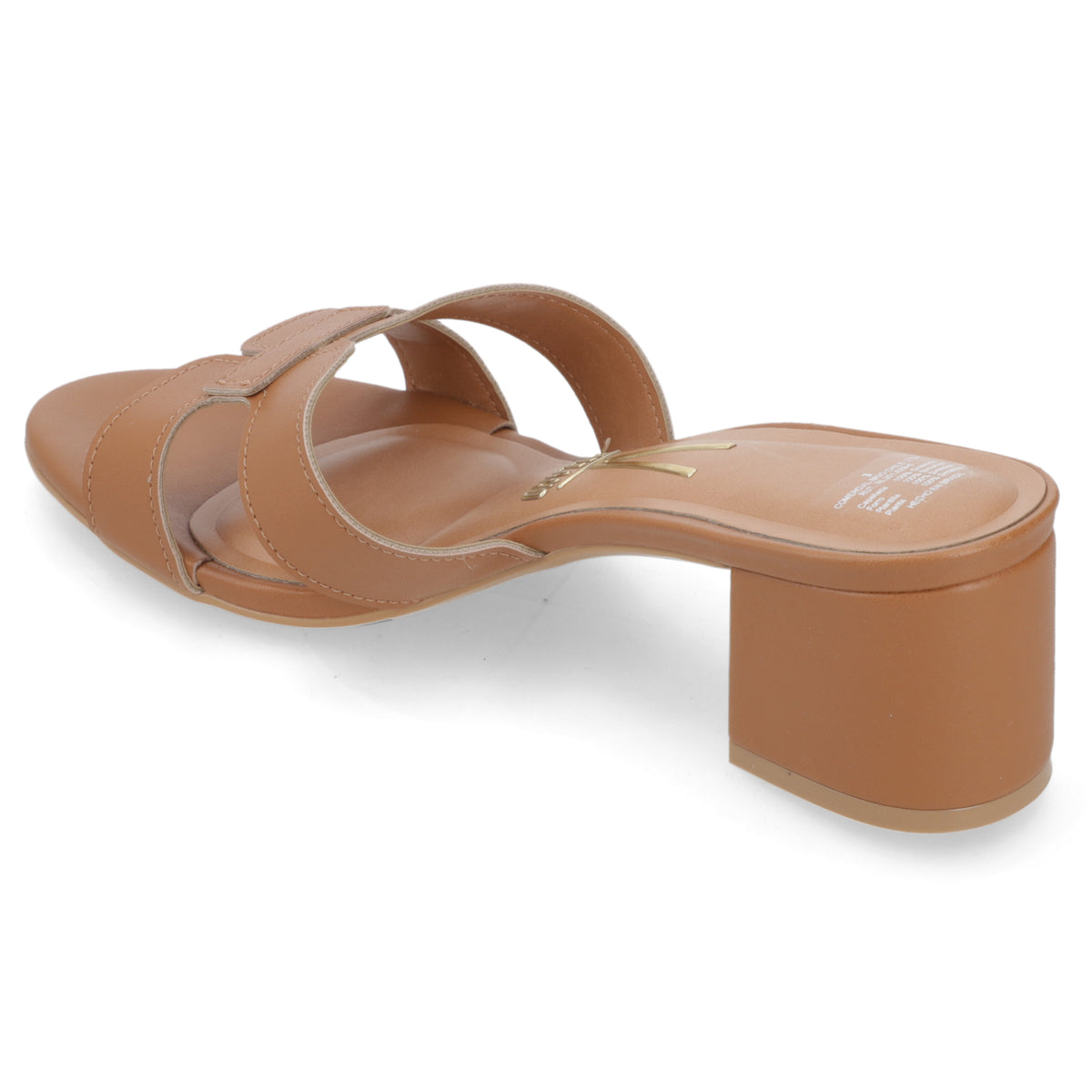 Sandalia Taco Ancho Medio Camel Vizzano Ecocuero 35 / Camel