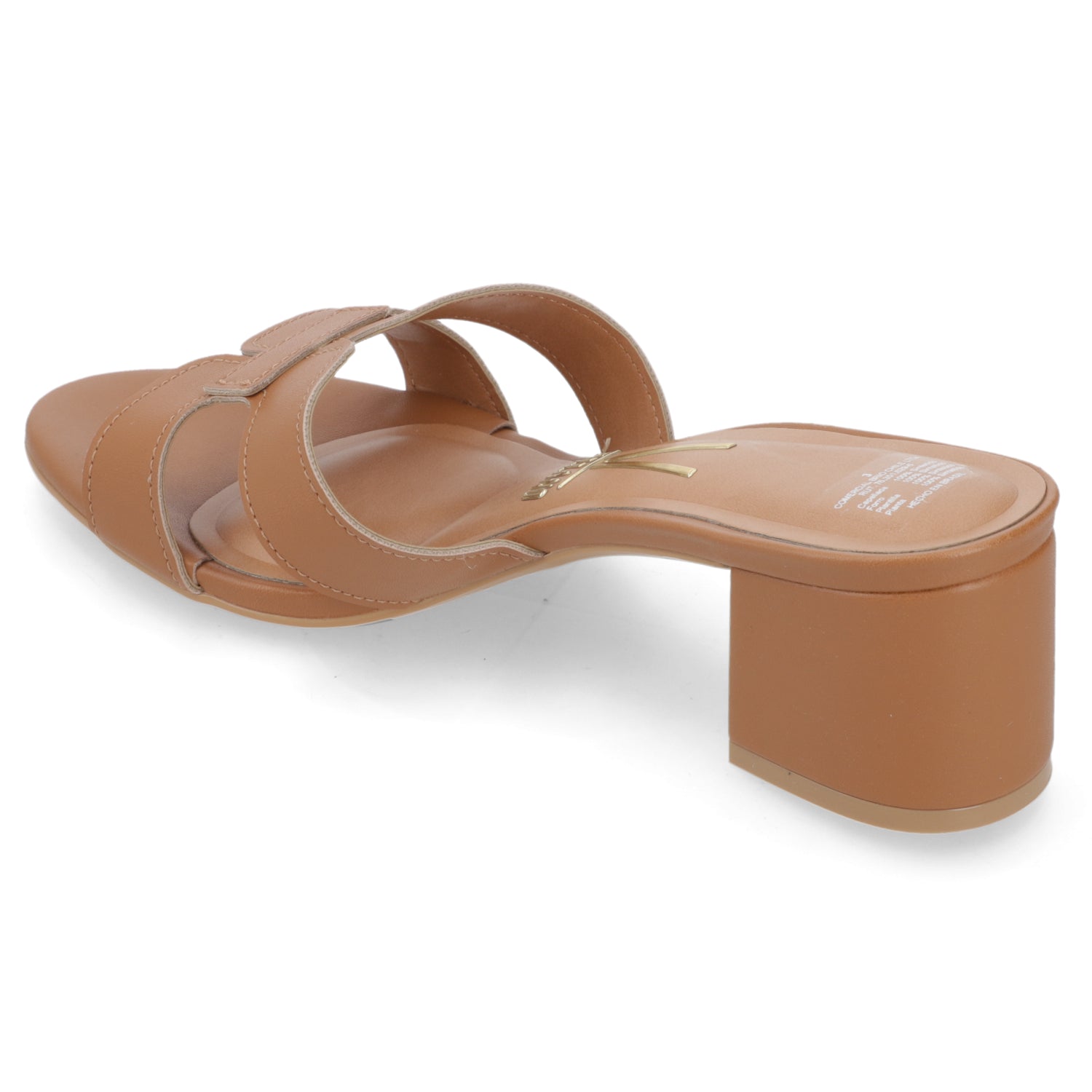 Sandalia Taco Ancho Medio Camel Vizzano Ecocuero 35 / Camel