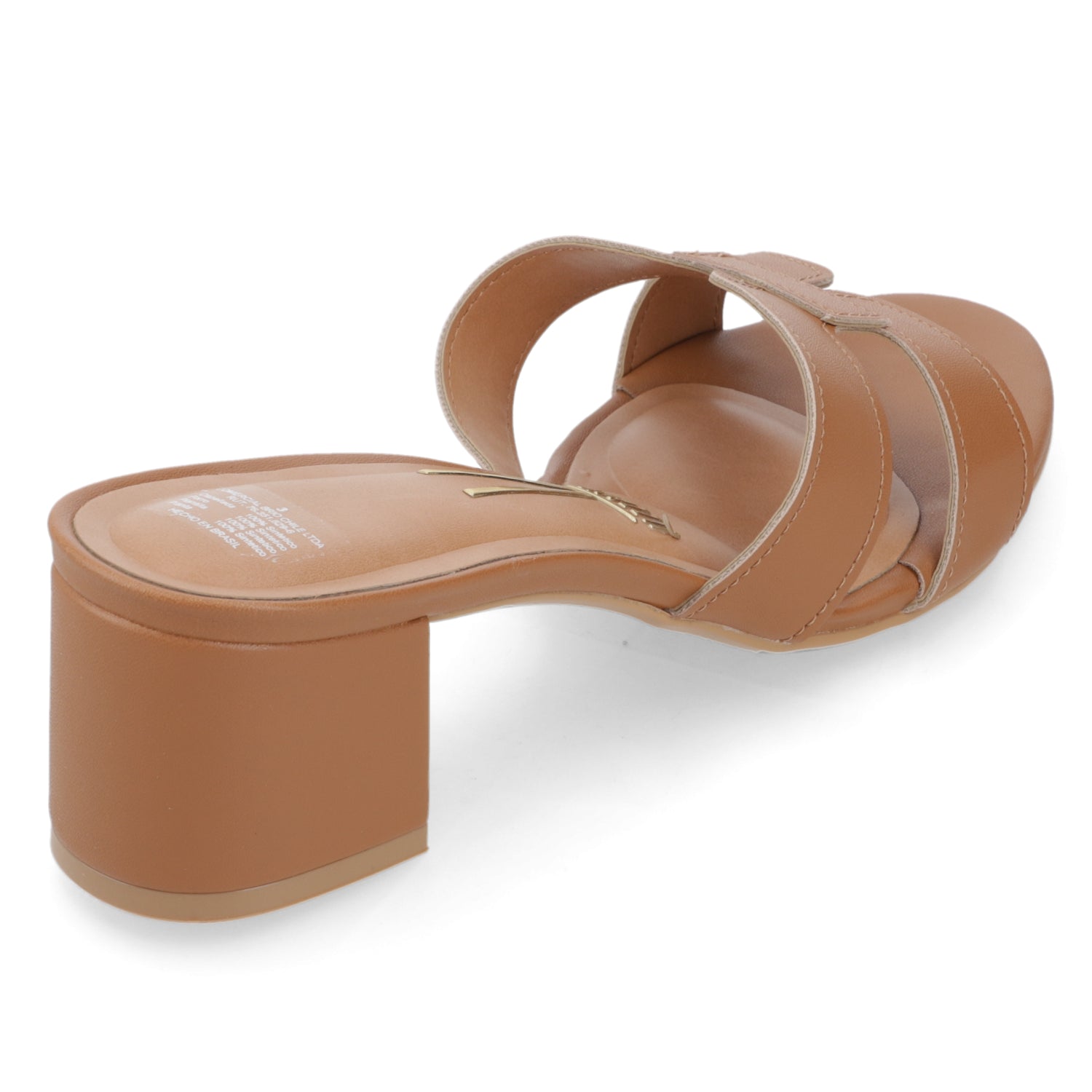 Sandalia Taco Ancho Medio Camel Vizzano Ecocuero 35 / Camel