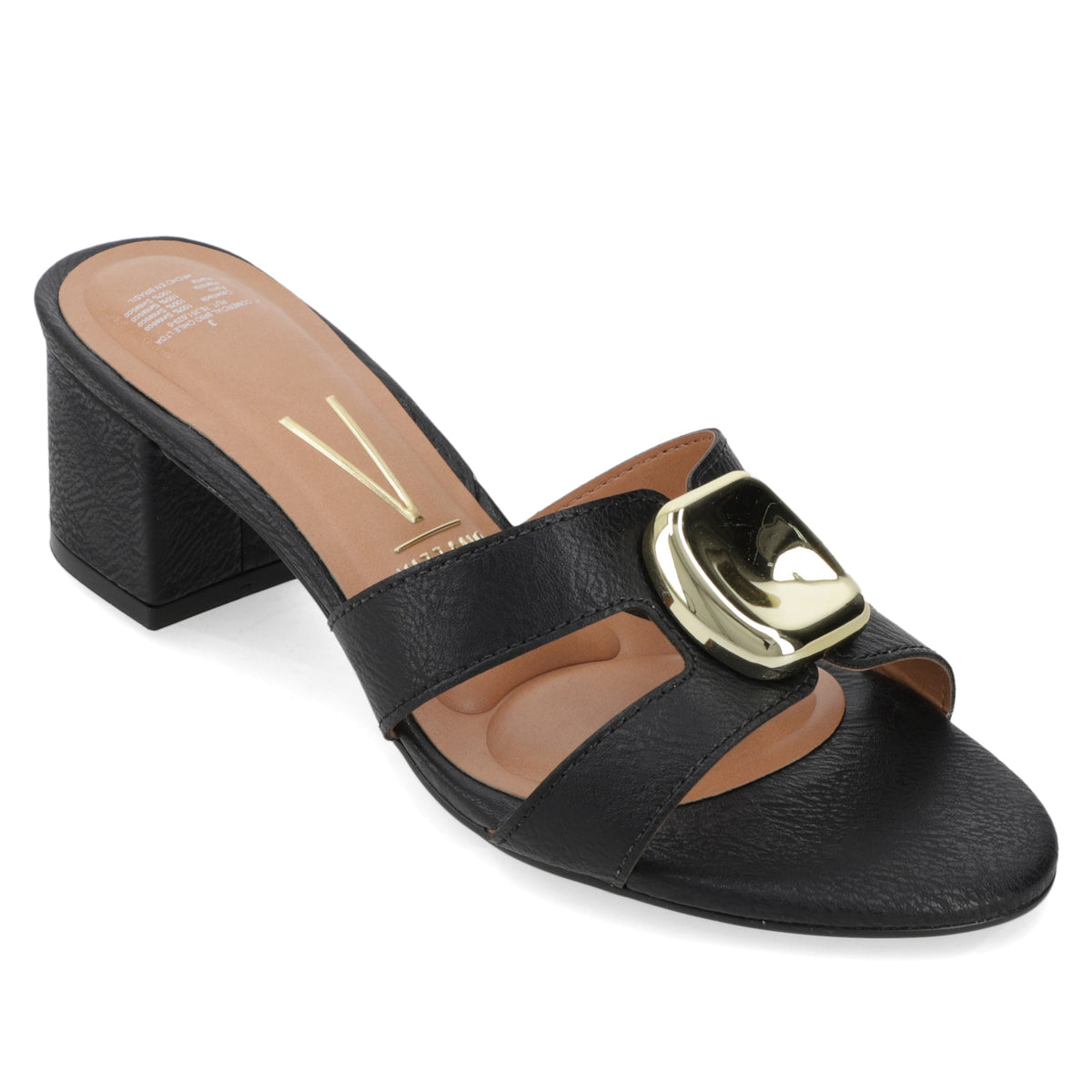 Sandalia Taco Ancho Medio Negro Vizzano Ecocuero 35 / Negro