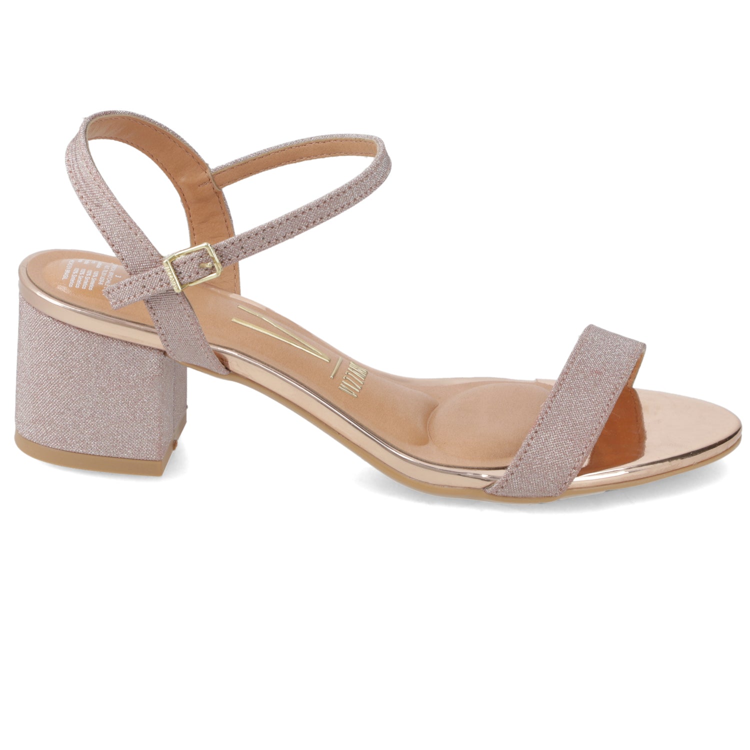Sandalia Fiesta Taco Rose Gold Vizzano 34 / Rose Gold