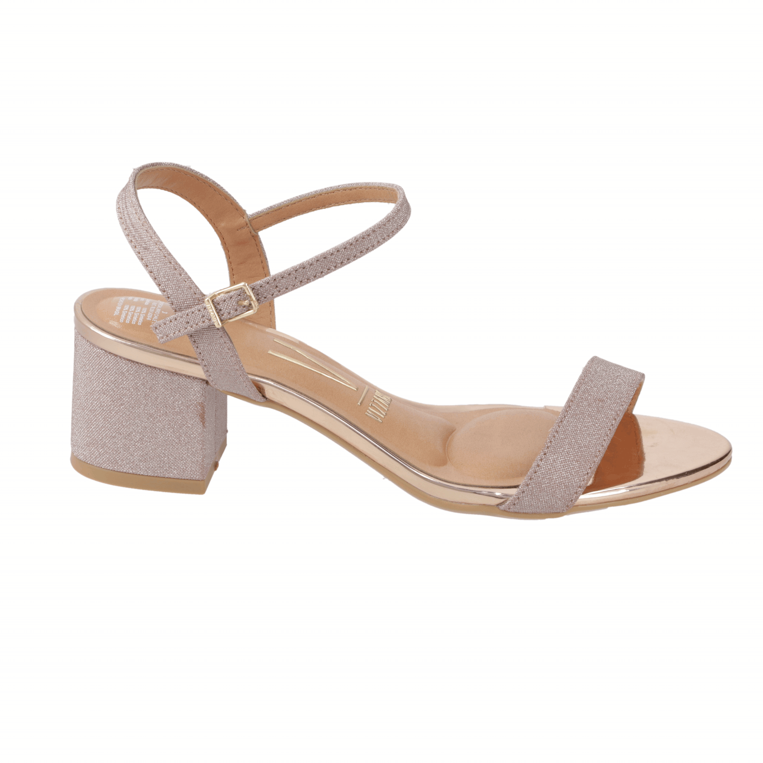 Sandalia Fiesta Taco Rose Gold Vizzano 34 / Rose Gold