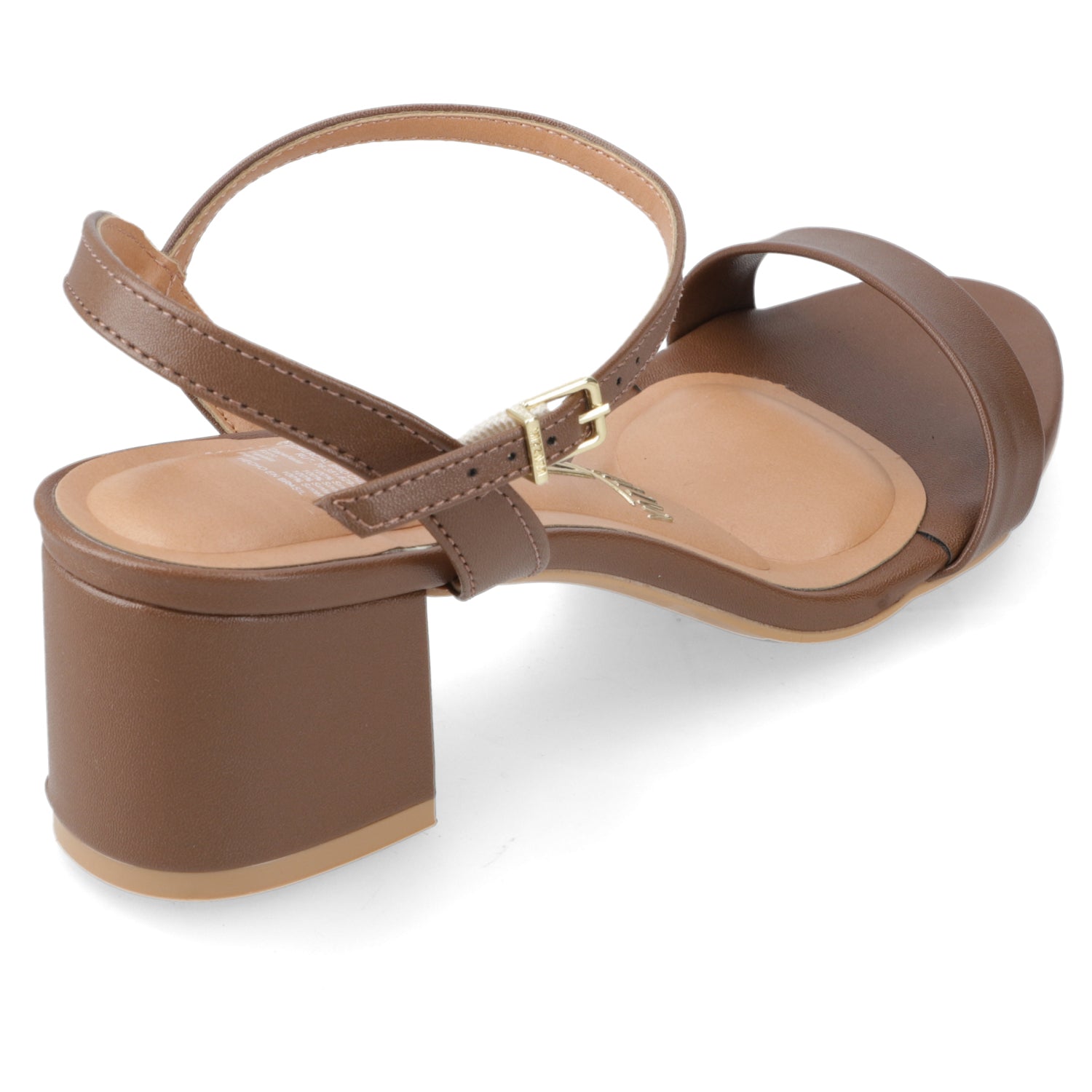 Sandalia Taco Ancho Medio Capuchino Vizzano Ecocuero 35 / Capuchino