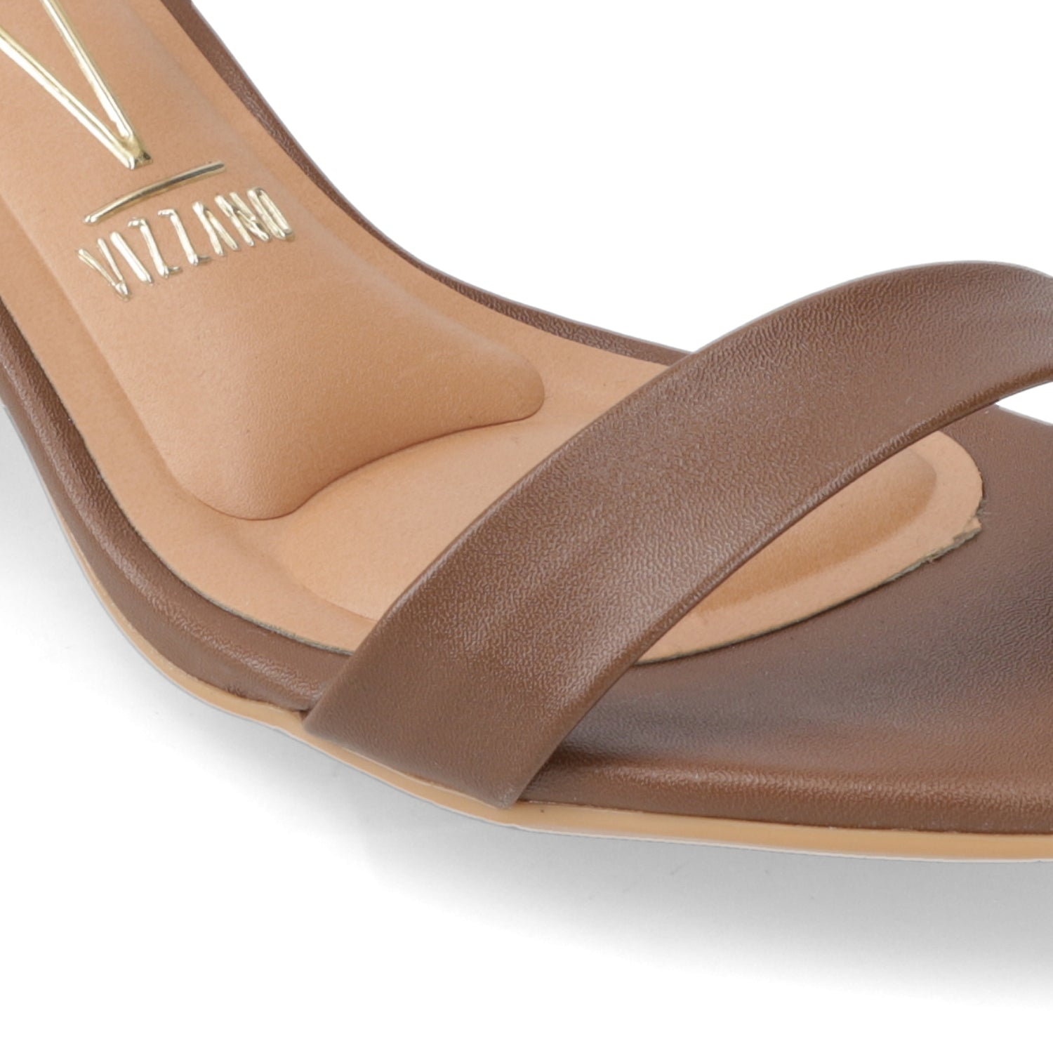 Sandalia Taco Ancho Medio Capuchino Vizzano Ecocuero 35 / Capuchino