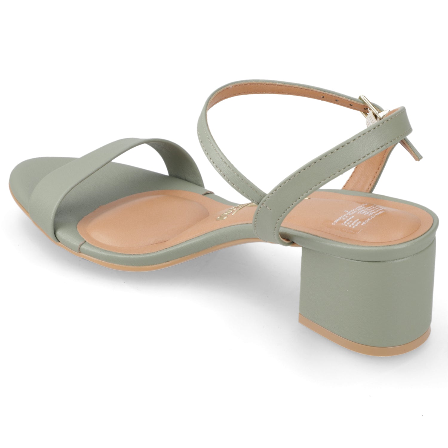 Sandalia Taco Ancho Medio Verde Vizzano Ecocuero 35 / Verde