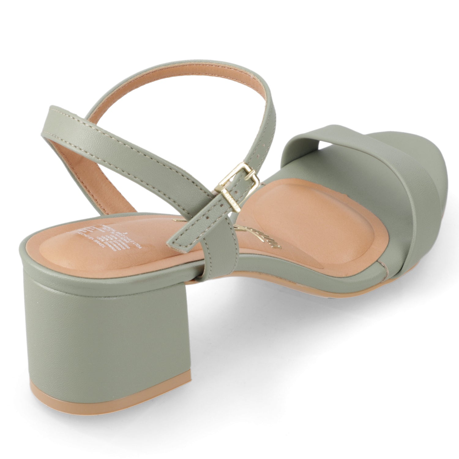 Sandalia Taco Ancho Medio Verde Vizzano Ecocuero 35 / Verde