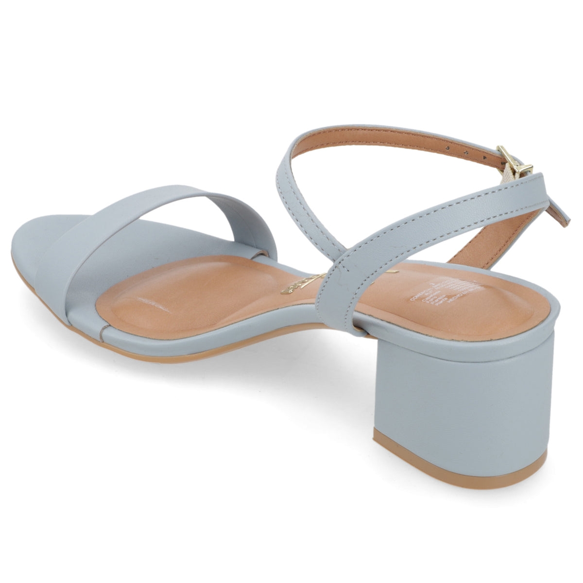 Sandalia Taco Ancho Medio Celeste Vizzano Ecocuero 35 / Celeste