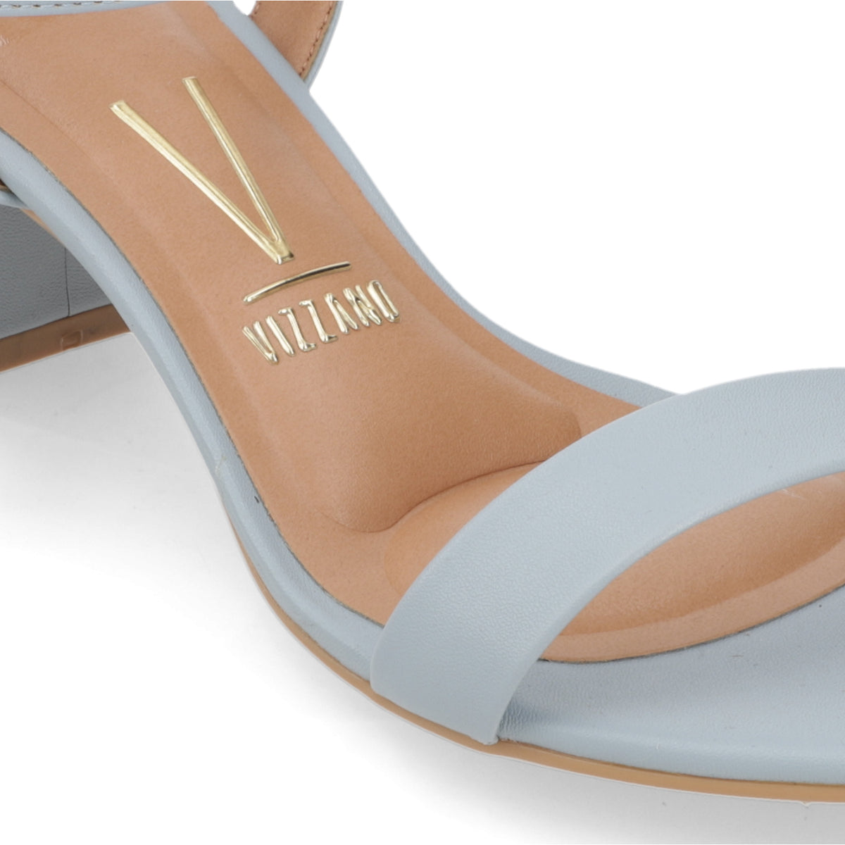 Sandalia Taco Ancho Medio Celeste Vizzano Ecocuero 35 / Celeste