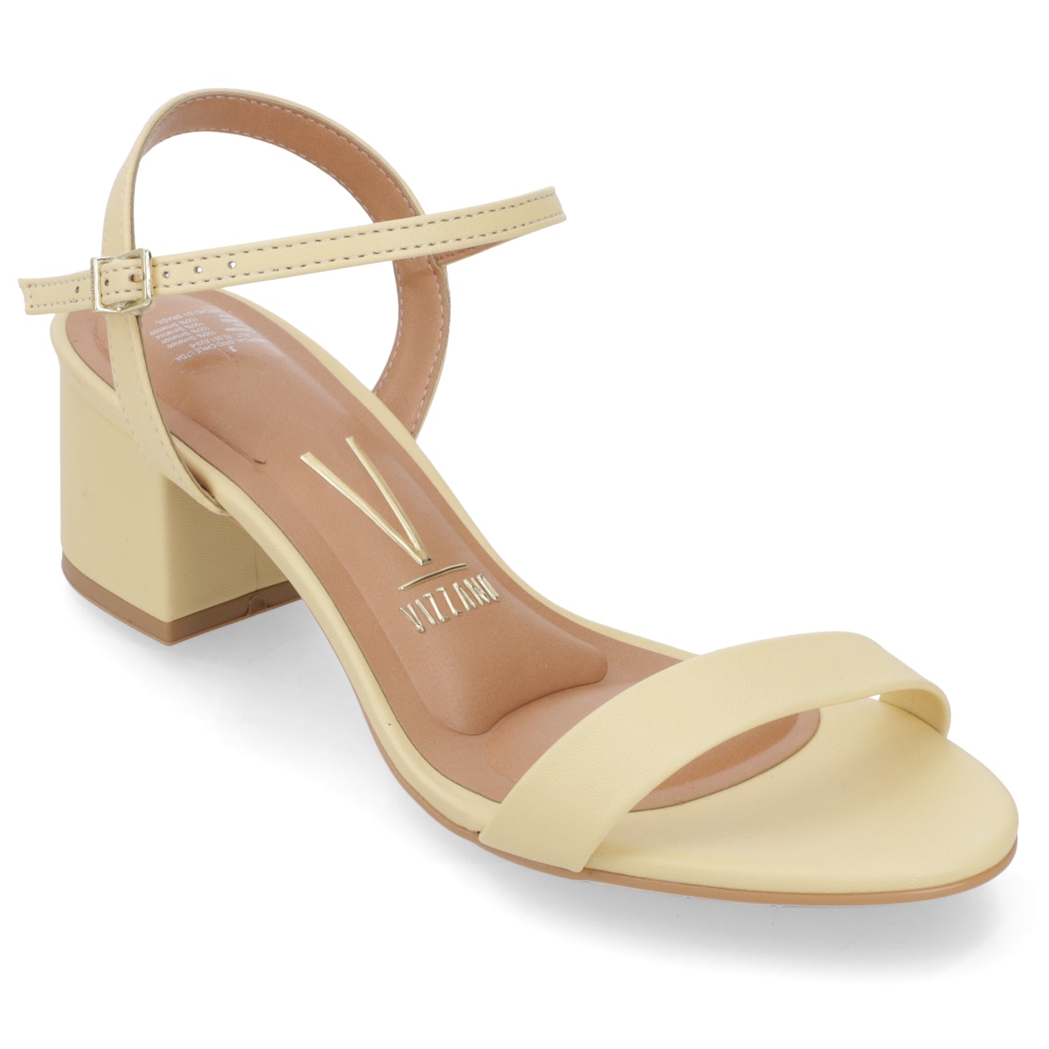 Sandalia Taco Ancho Medio Amarillo Vizzano Ecocuero 35 / Amarillo