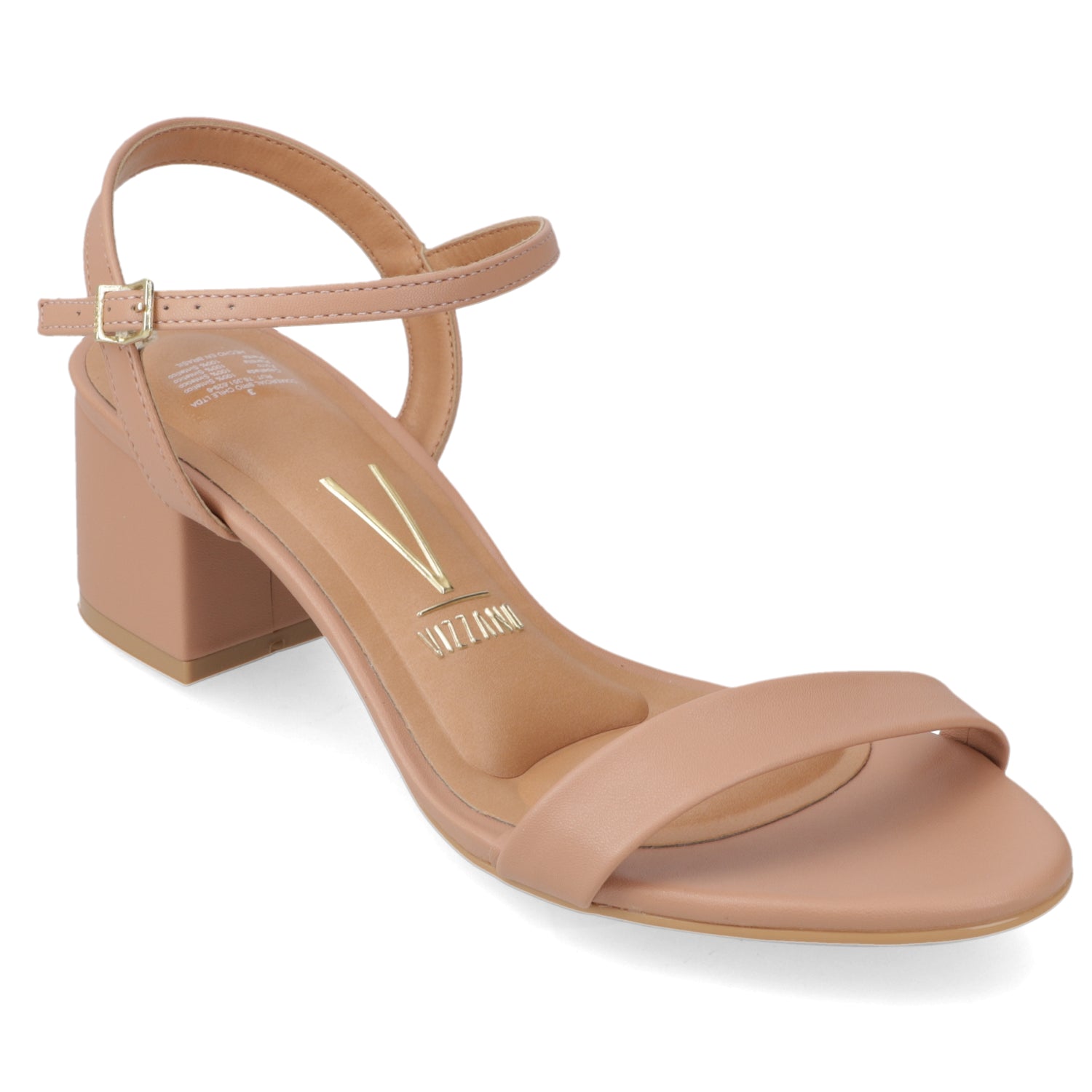 Sandalia Taco Ancho Vizzano EcoCuero Nude 35