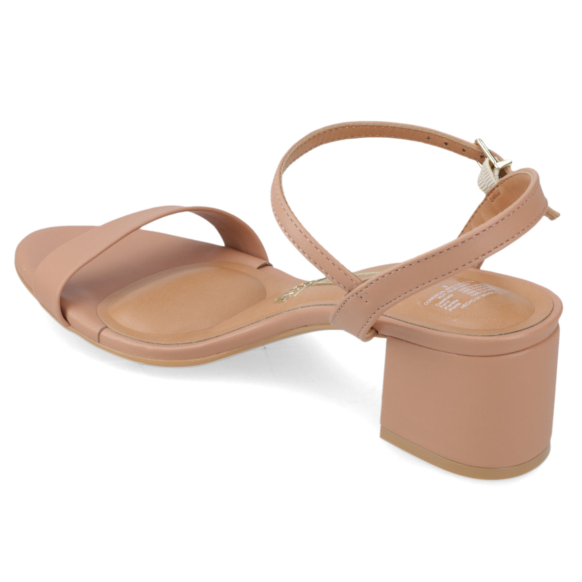 Sandalia Taco Ancho Vizzano EcoCuero Nude 35