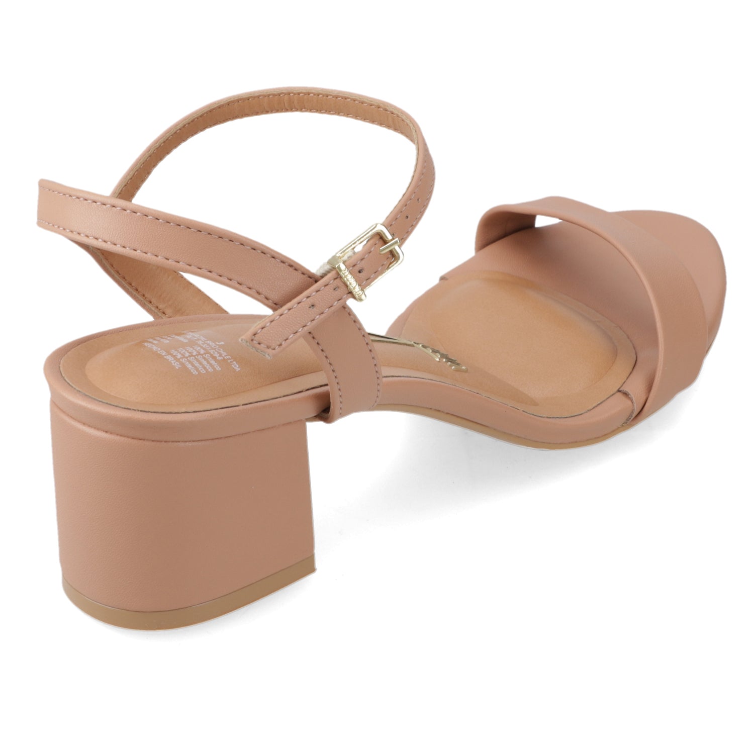 Sandalia Taco Ancho Vizzano EcoCuero Nude 35