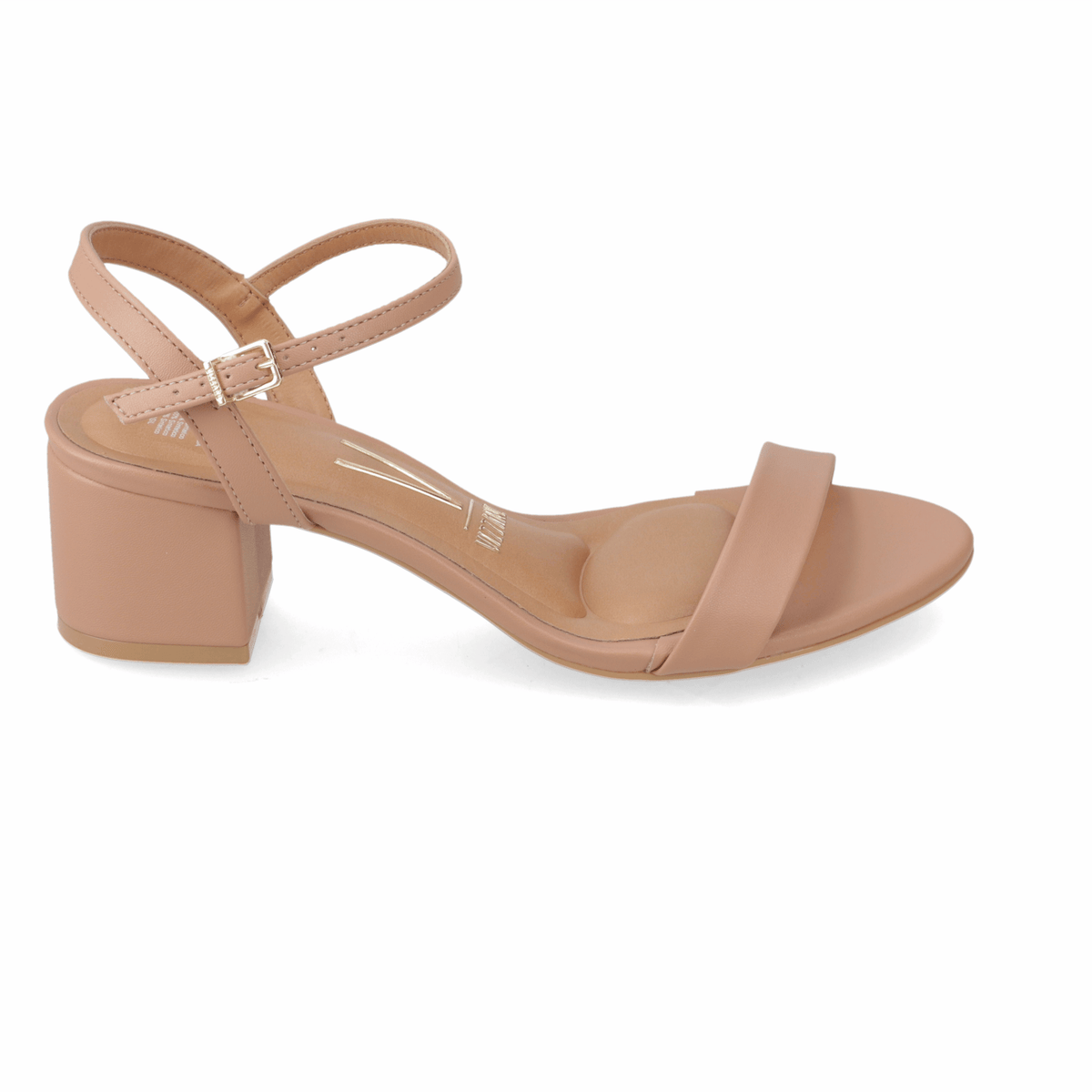 Sandalia Taco Ancho Vizzano EcoCuero Nude 35