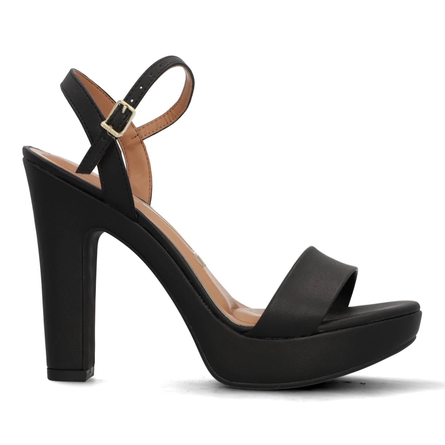 Sandalia Taco Cuadrado Eco Cuero Negro 6292-200-7286-15745