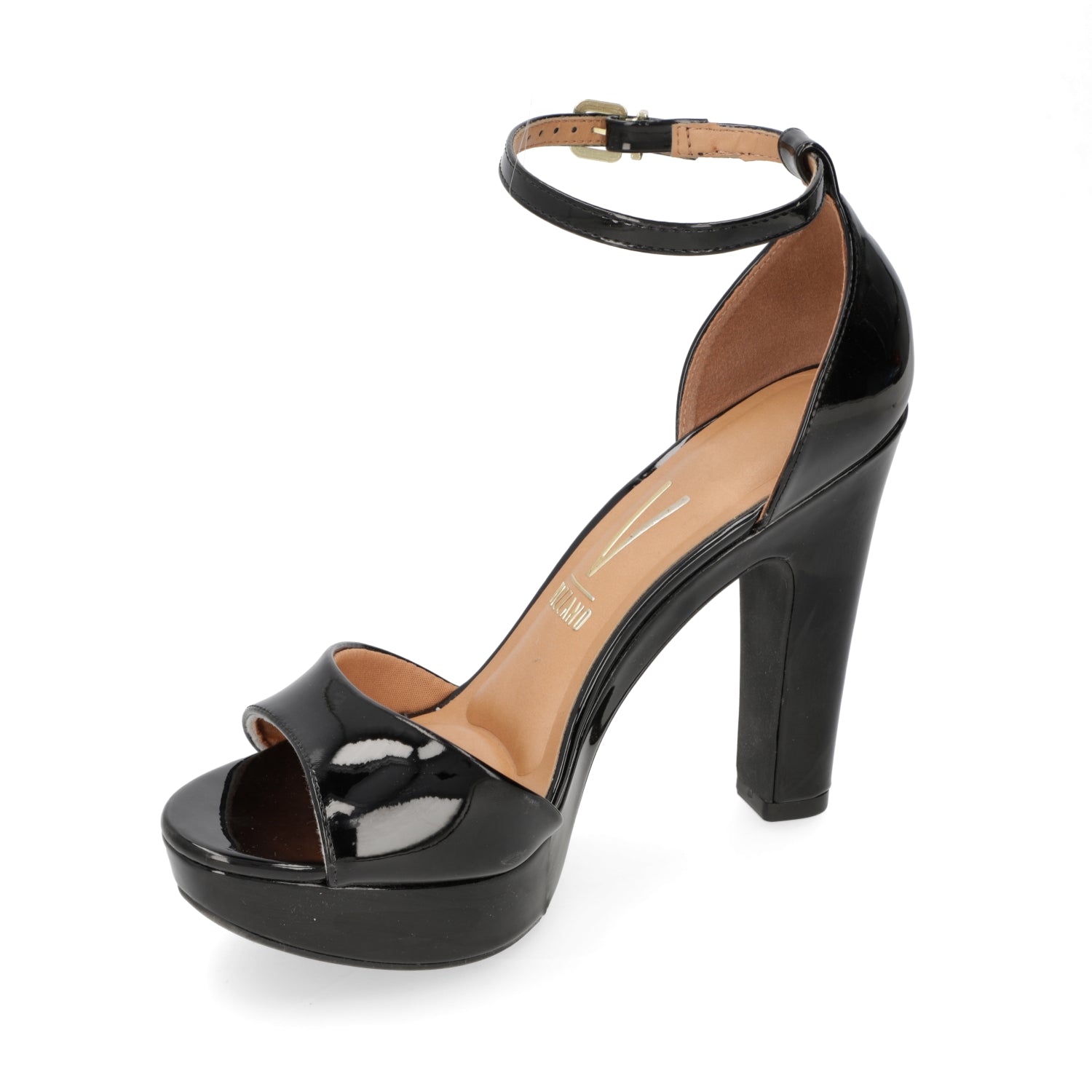 Sandalia Taco Plataforma Negro