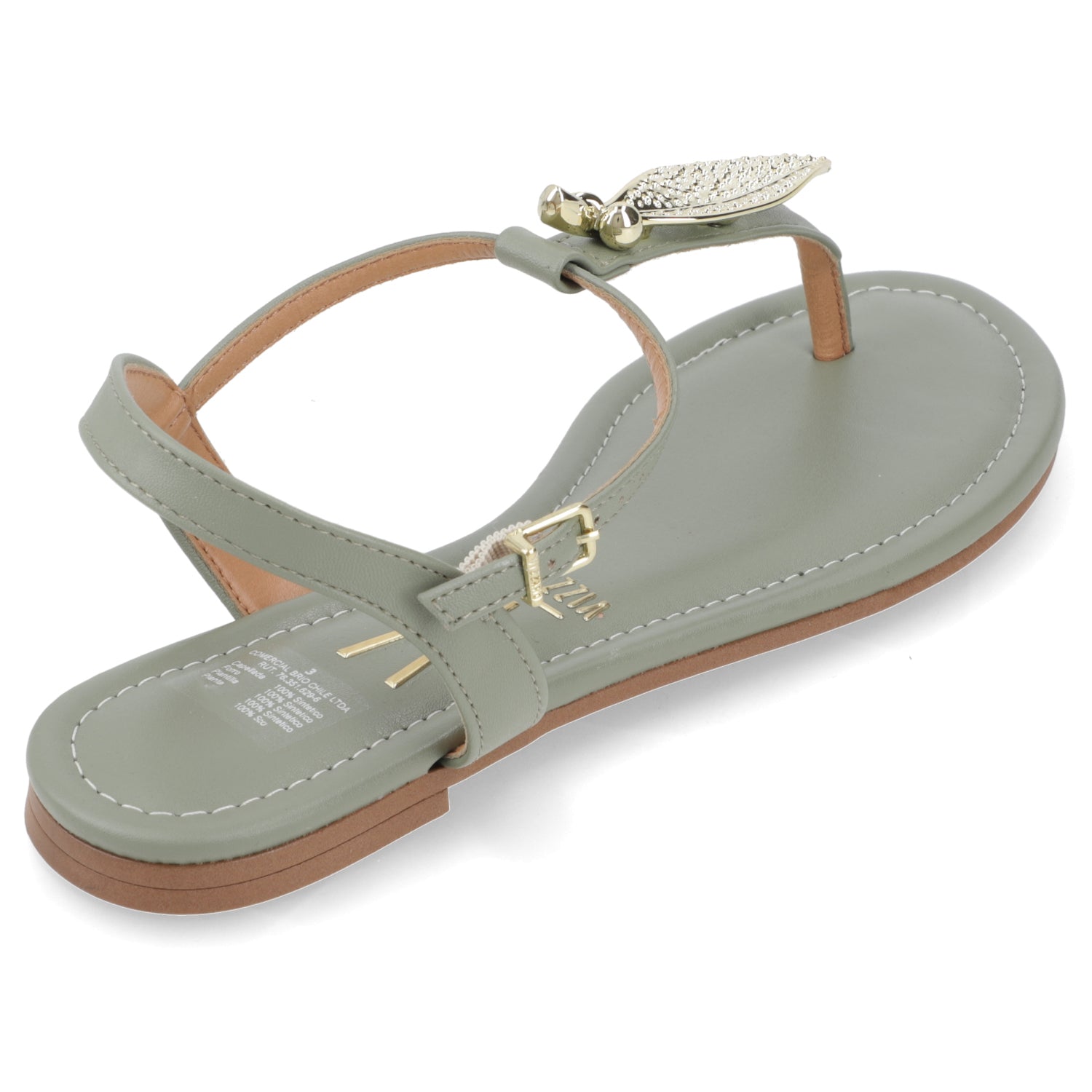 Sandalia Verde Vizzano Ecocuero 35 / Verde